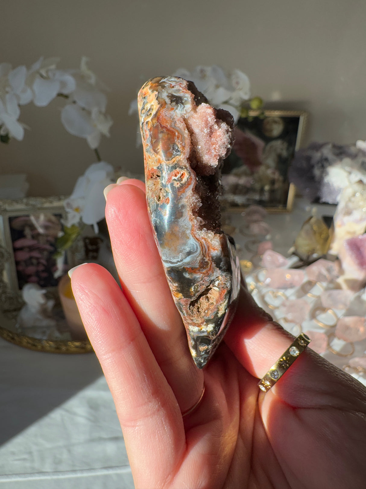 Druzy Agate Heart