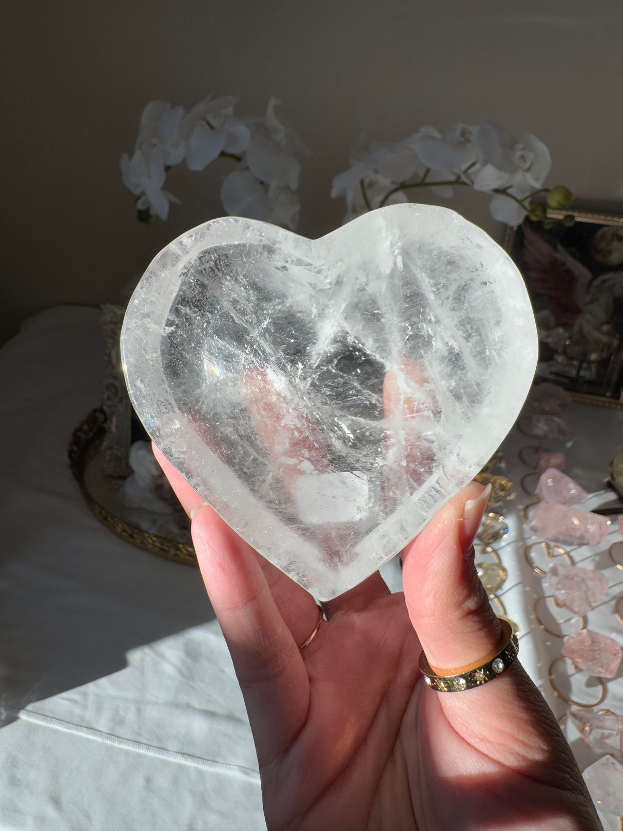 Clear Quartz Heart Bowl
