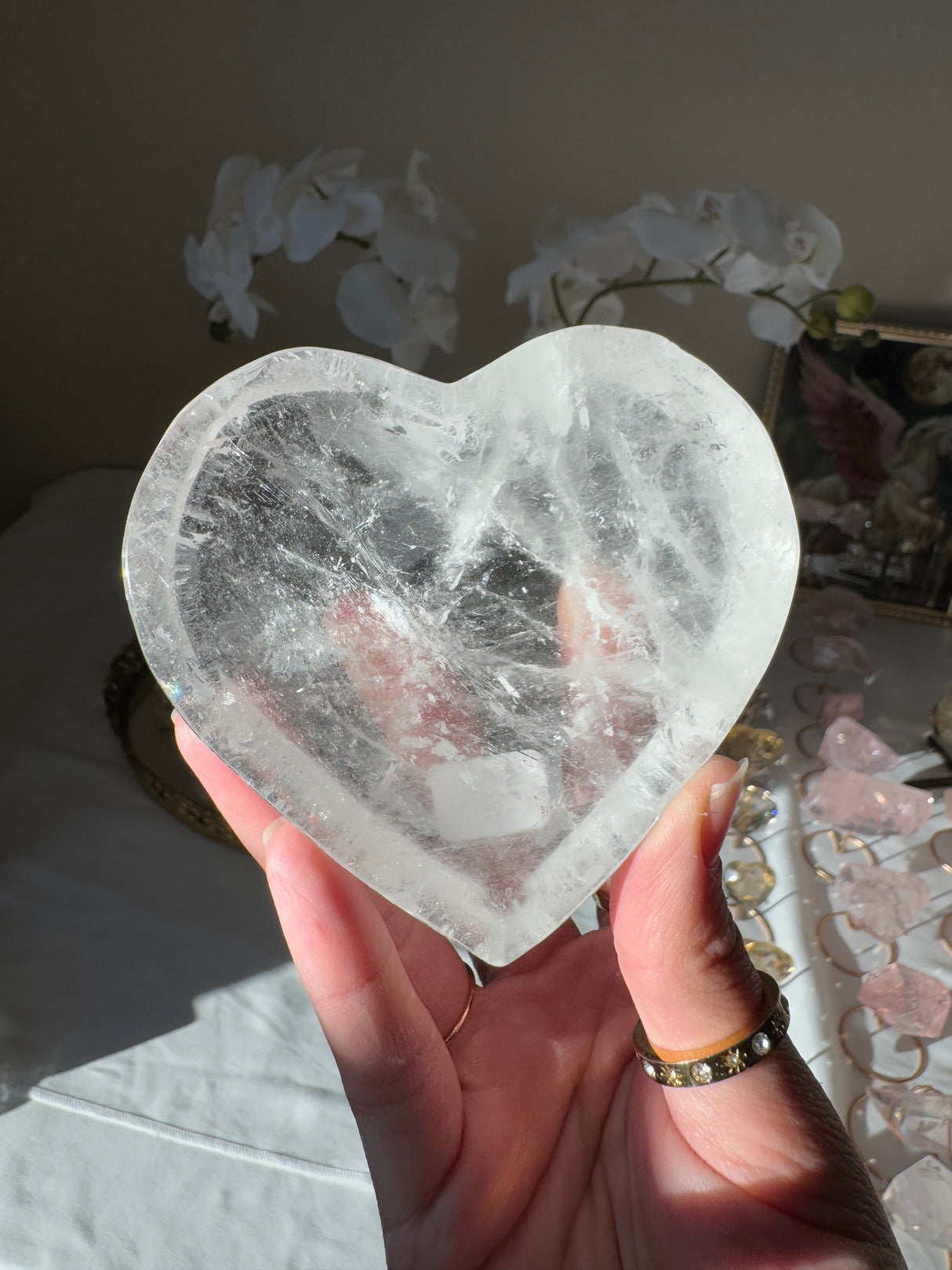 Clear Quartz Heart Bowl