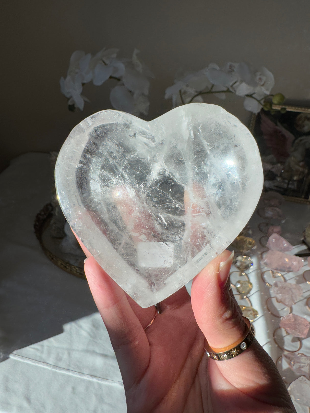 Clear Quartz Heart Bowl