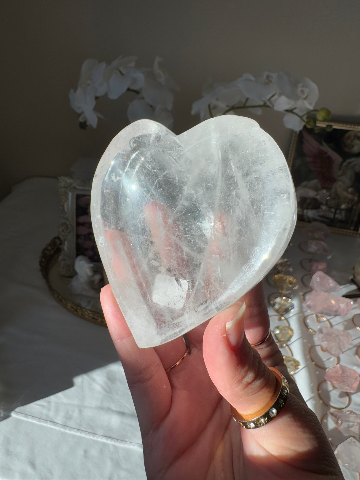 Clear Quartz Heart Bowl