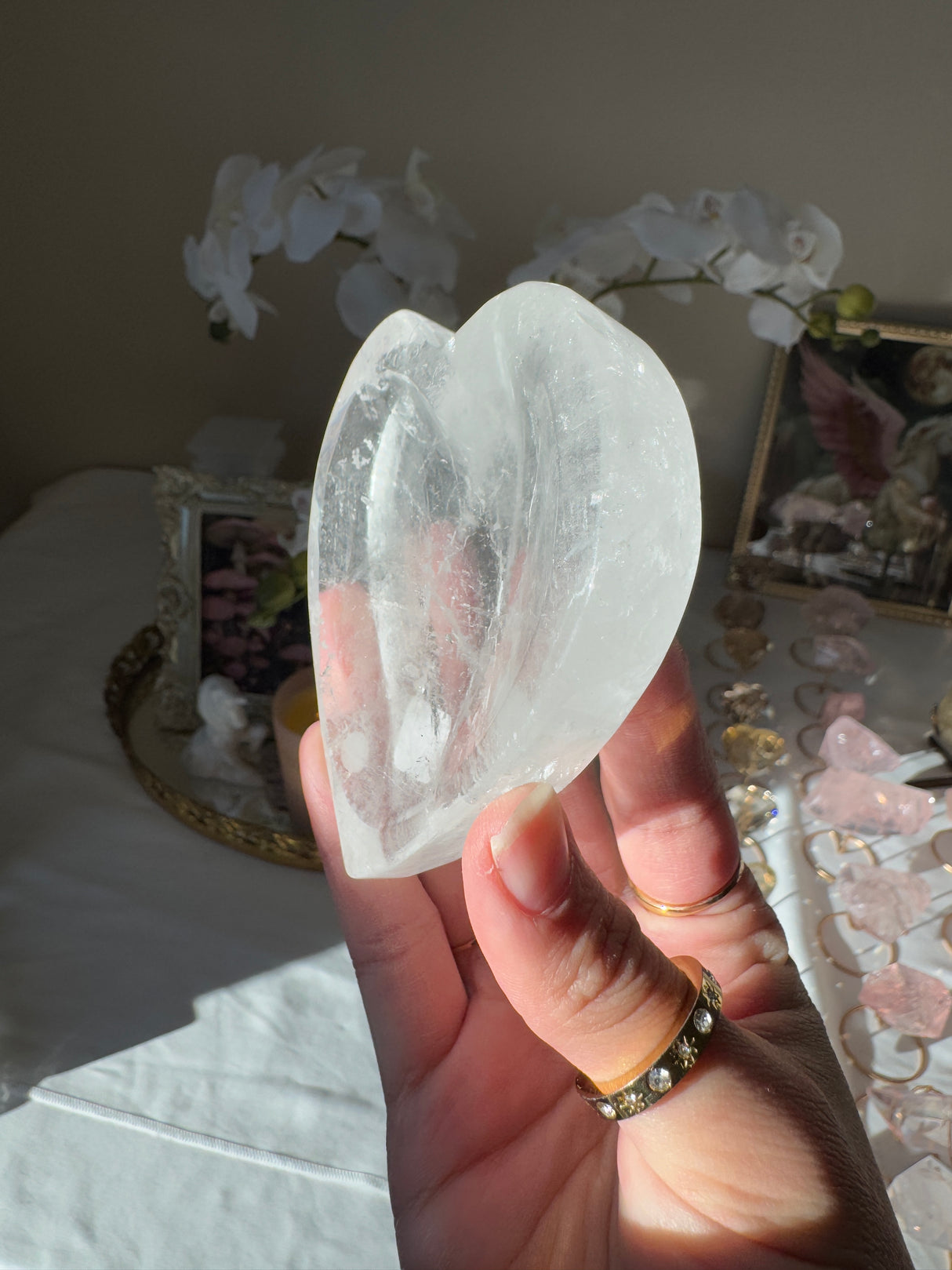 Clear Quartz Heart Bowl