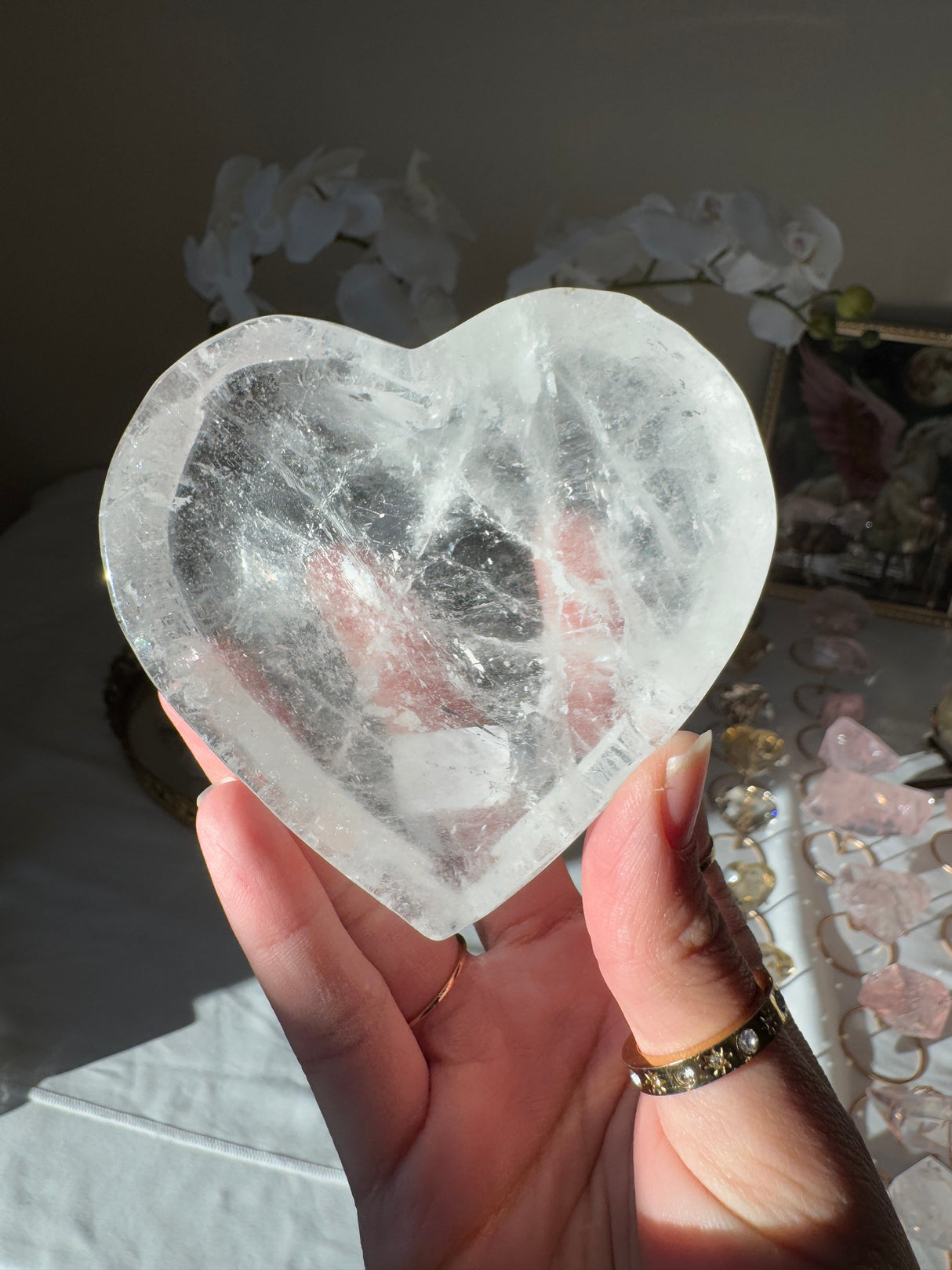 Clear Quartz Heart Bowl