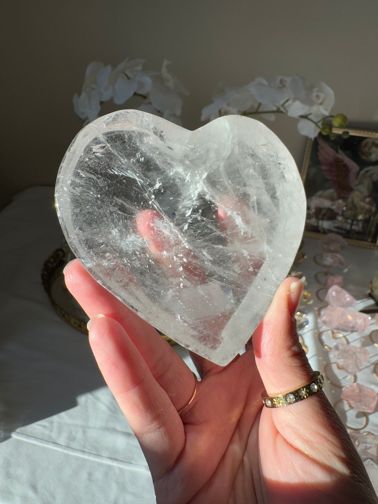 Clear Quartz Heart Bowl