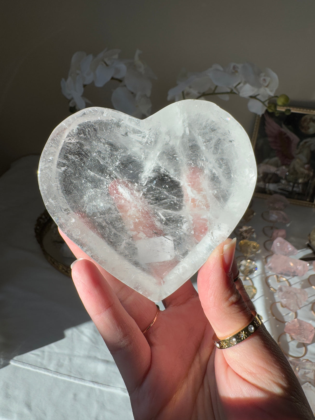 Clear Quartz Heart Bowl