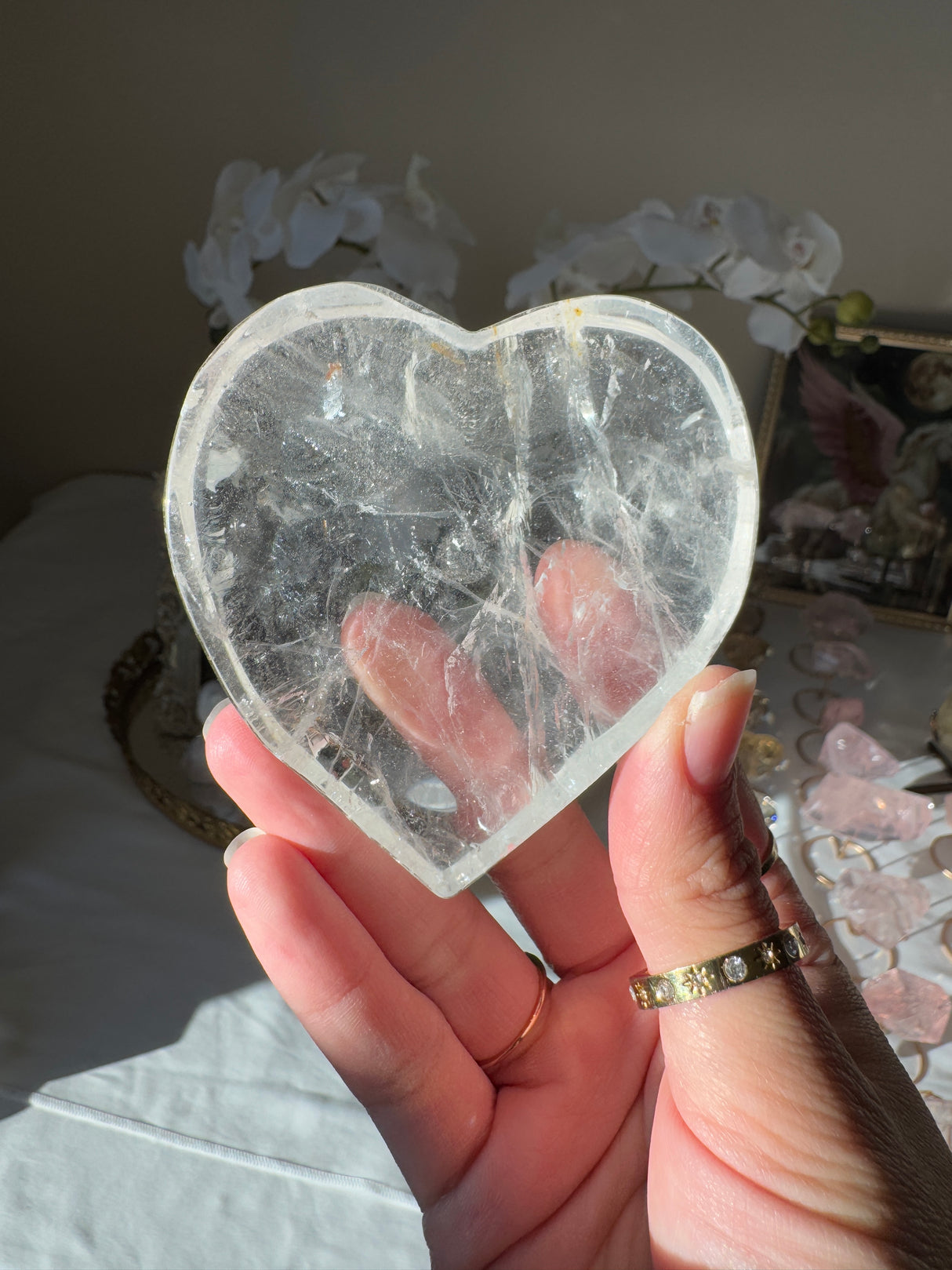 Clear Quartz Heart Bowl