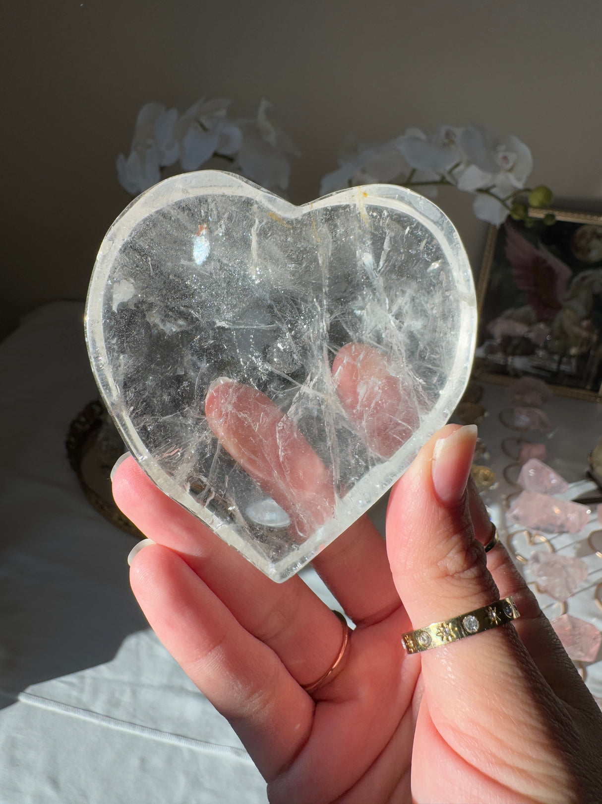 Clear Quartz Heart Bowl
