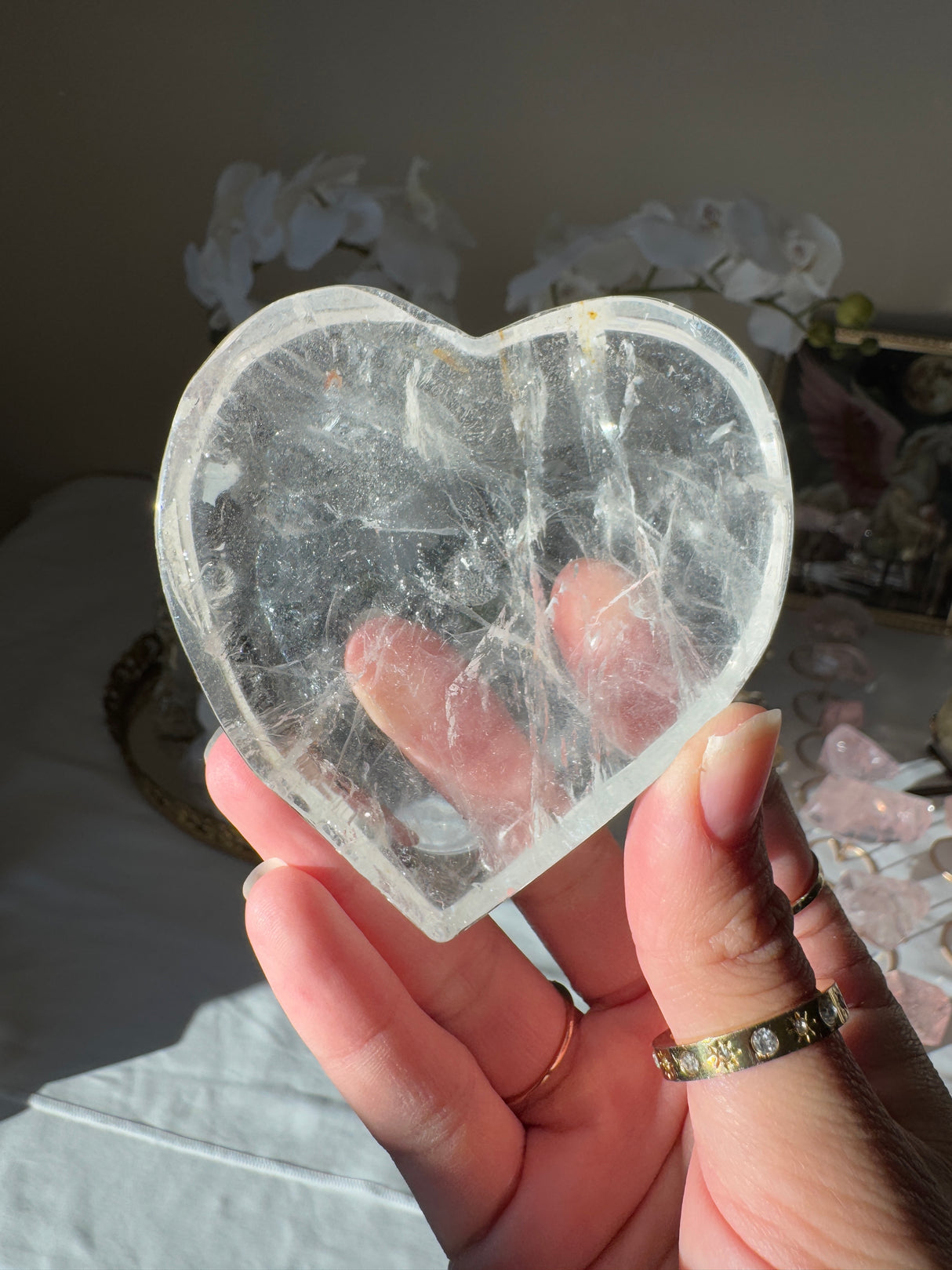 Clear Quartz Heart Bowl