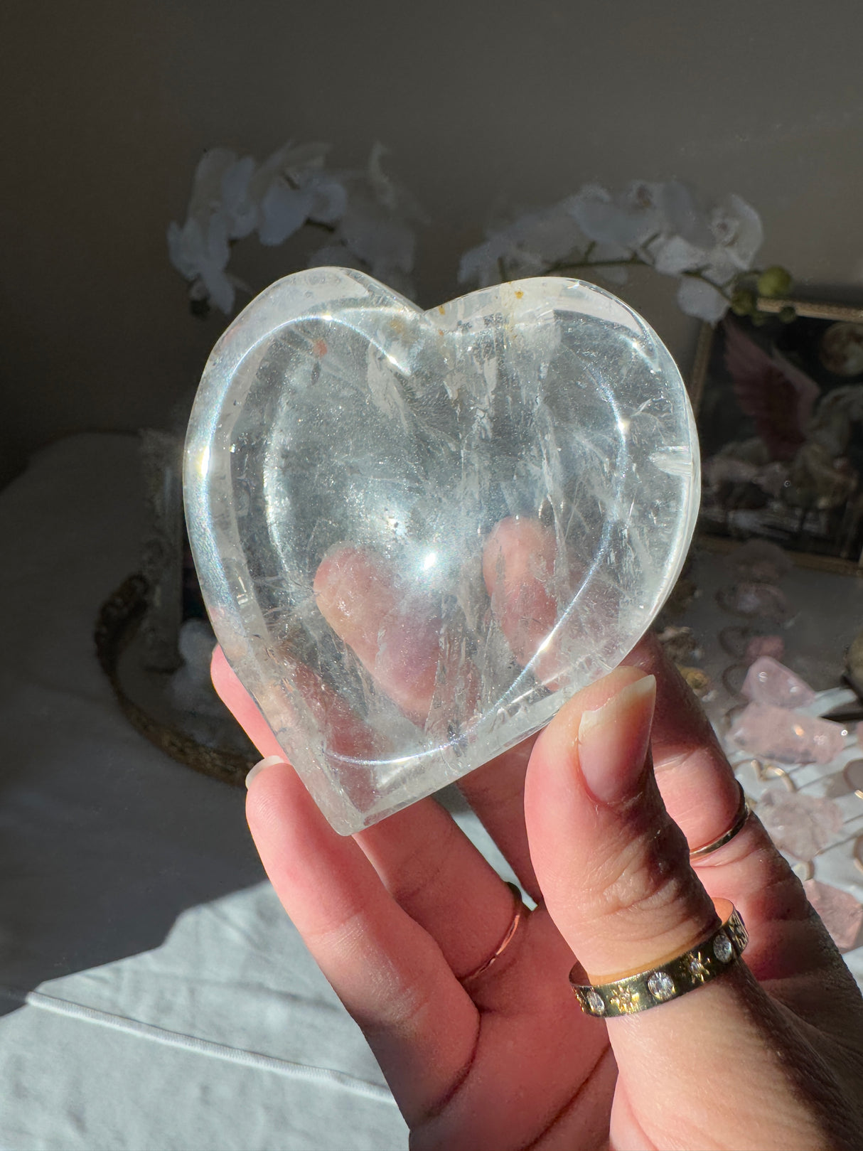 Clear Quartz Heart Bowl