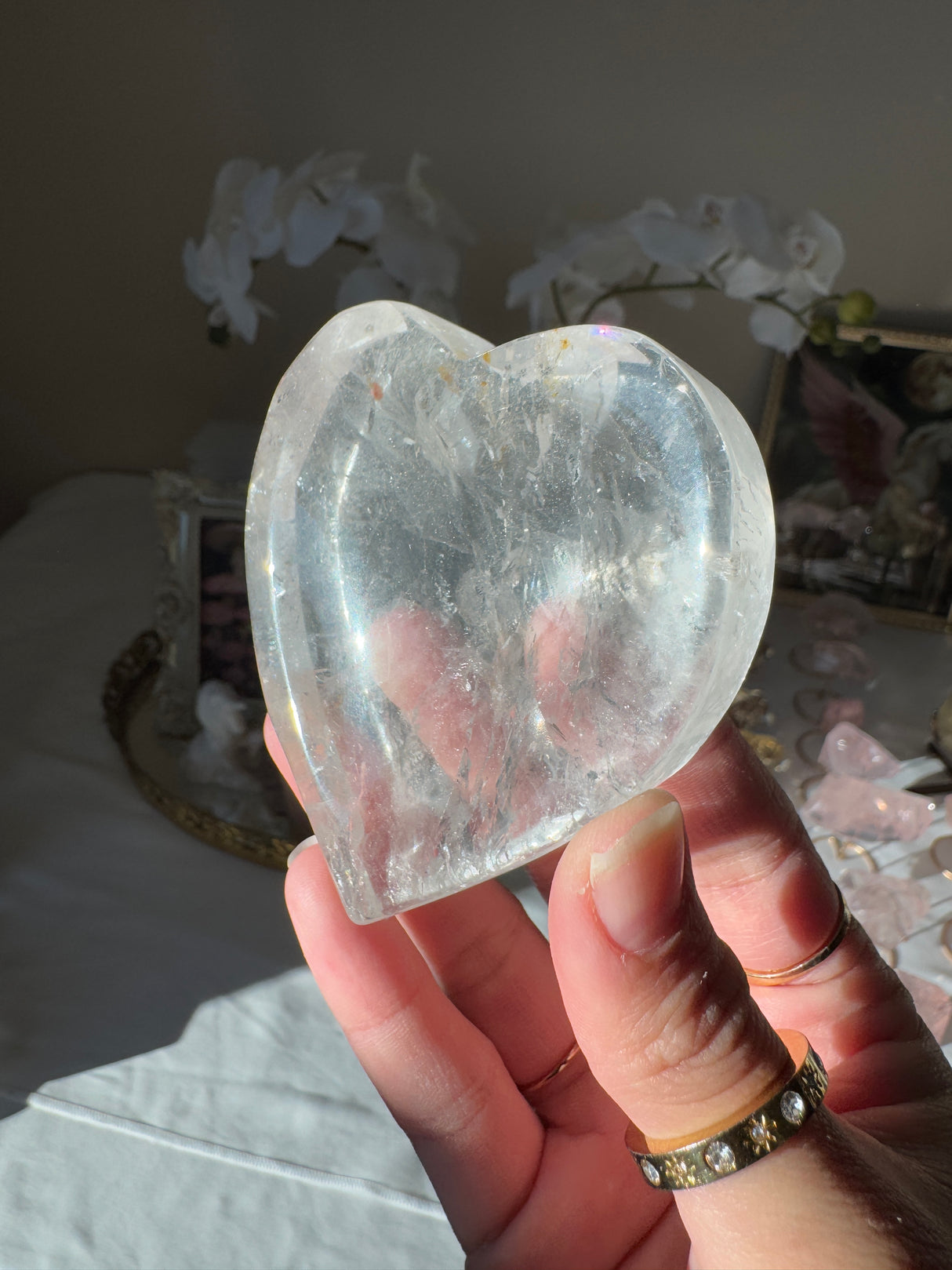 Clear Quartz Heart Bowl