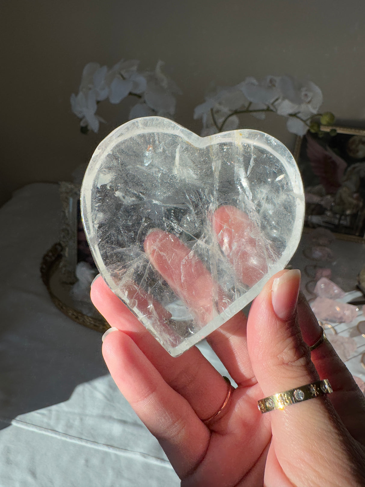Clear Quartz Heart Bowl