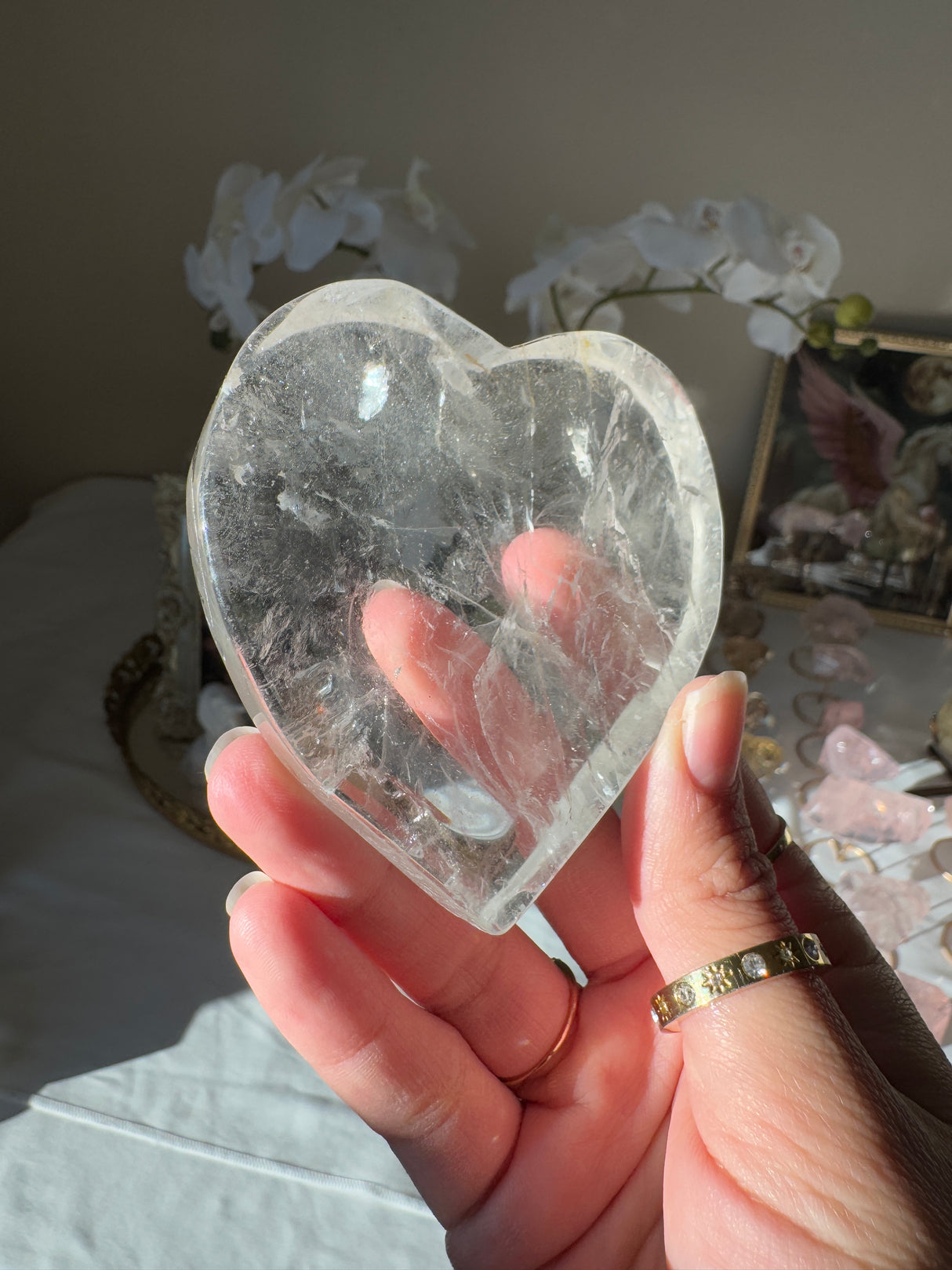 Clear Quartz Heart Bowl