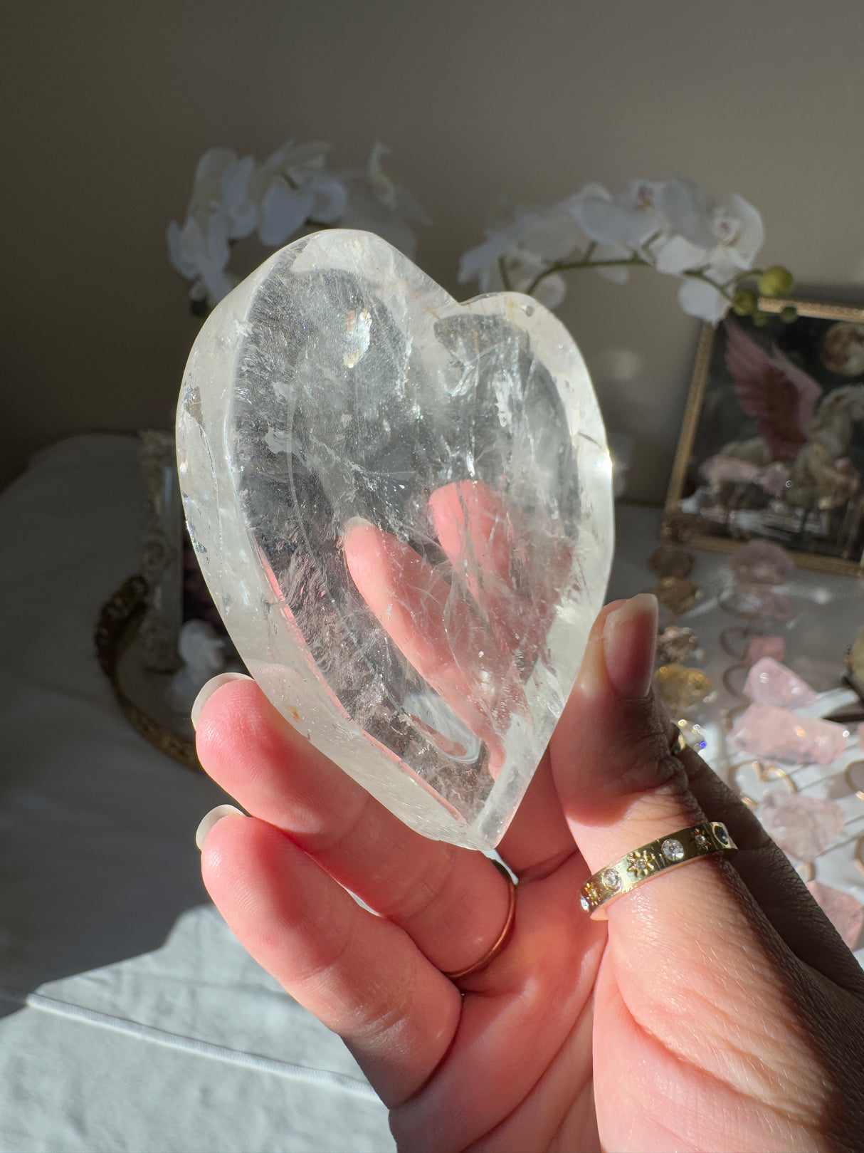 Clear Quartz Heart Bowl