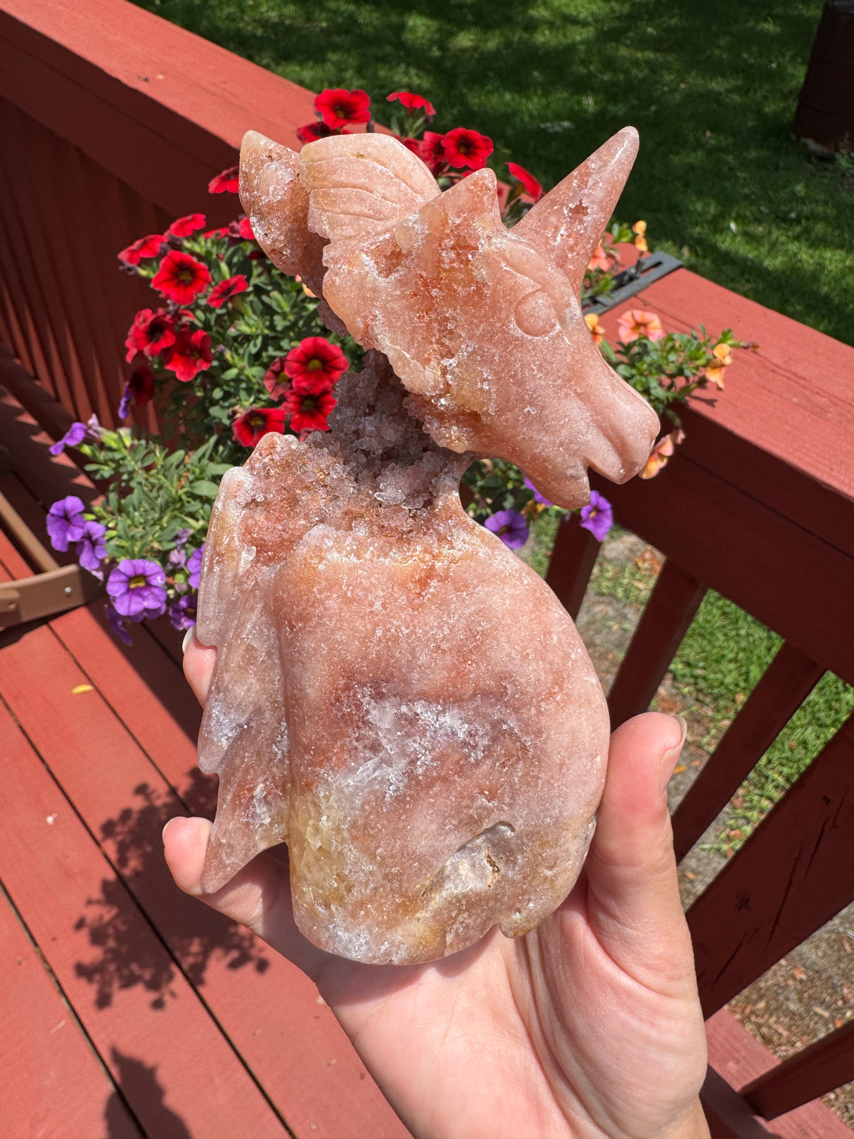 Druzy Pink Amethyst Unicorn