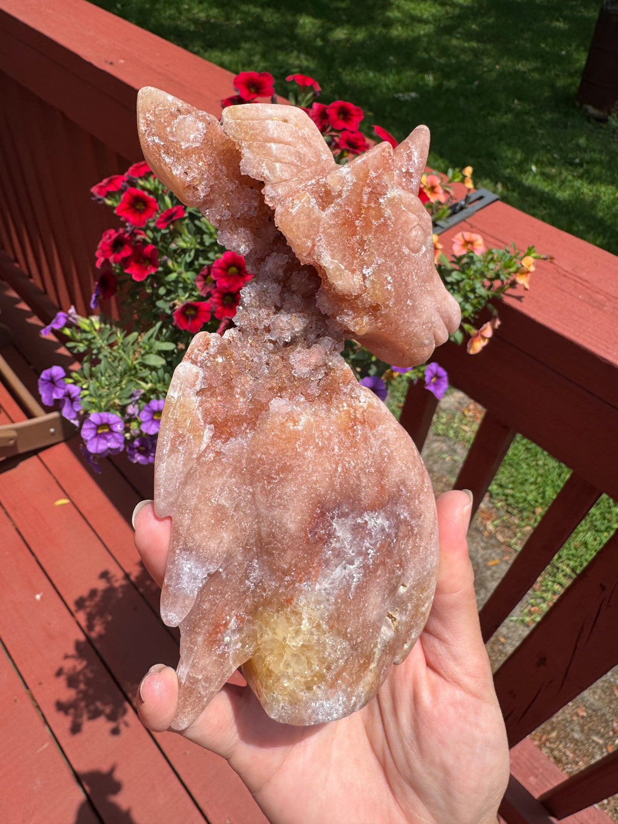 Druzy Pink Amethyst Unicorn