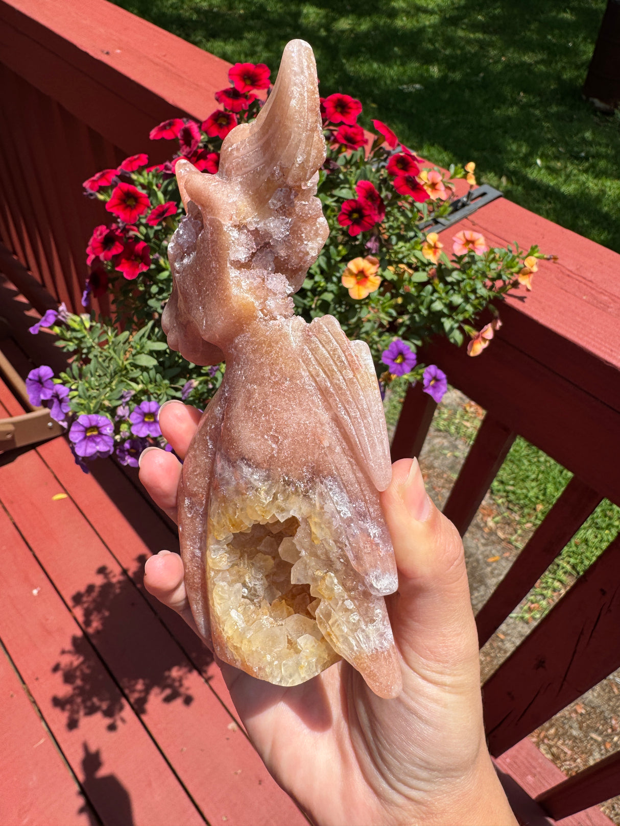 Druzy Pink Amethyst Unicorn