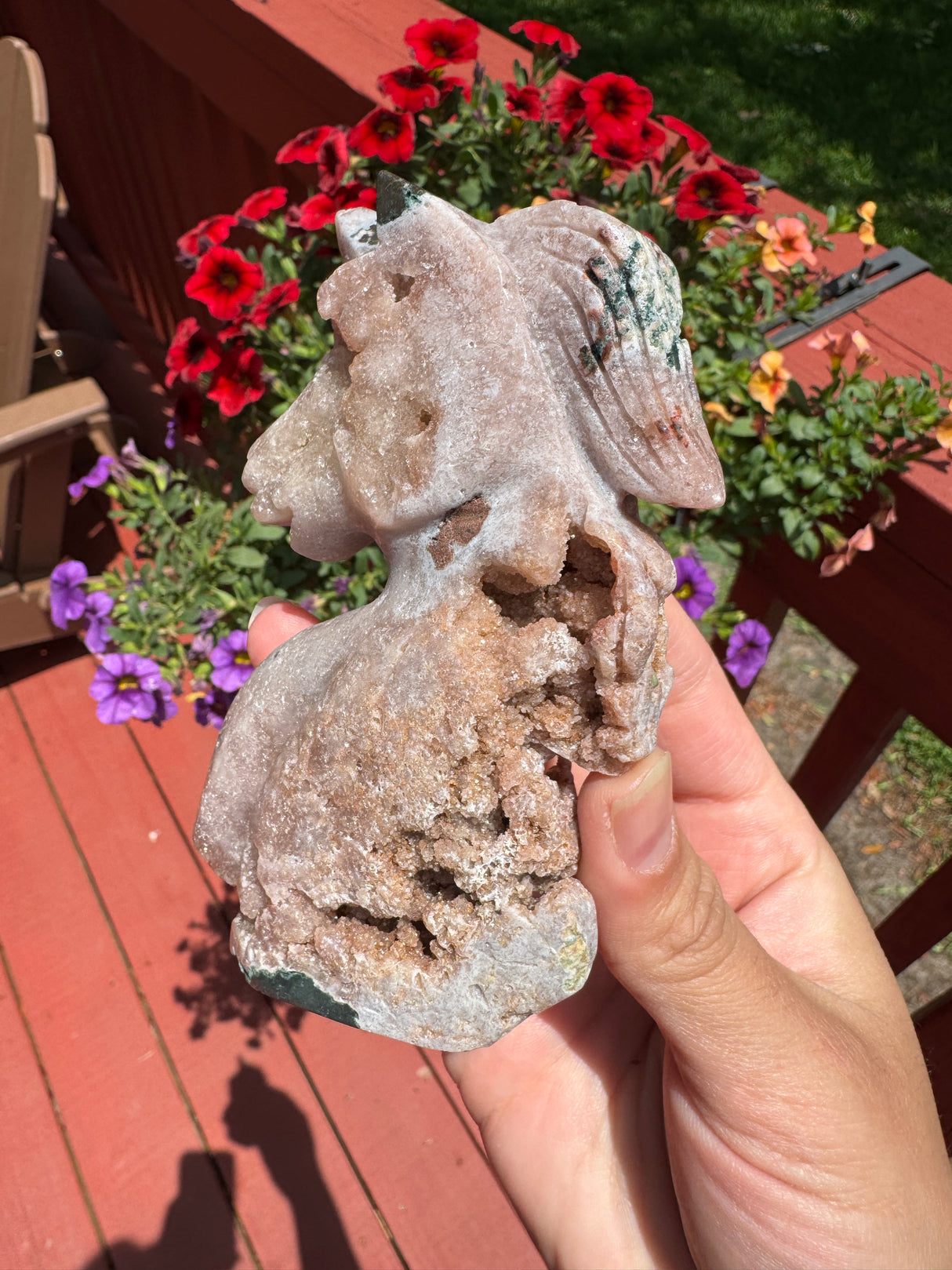 Druzy Pink Amethyst Unicorn