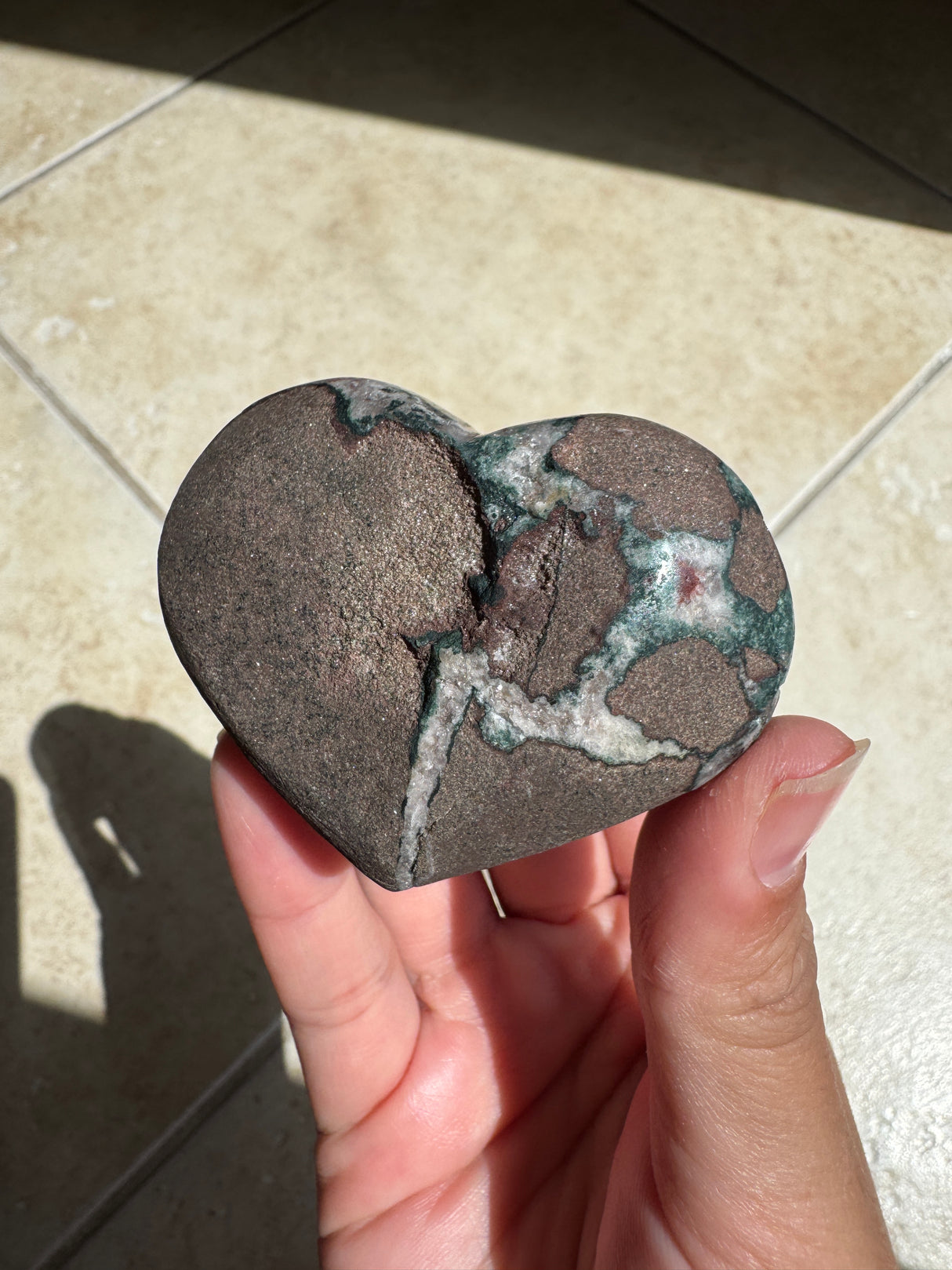 Druzy Red Pink Amethyst Heart