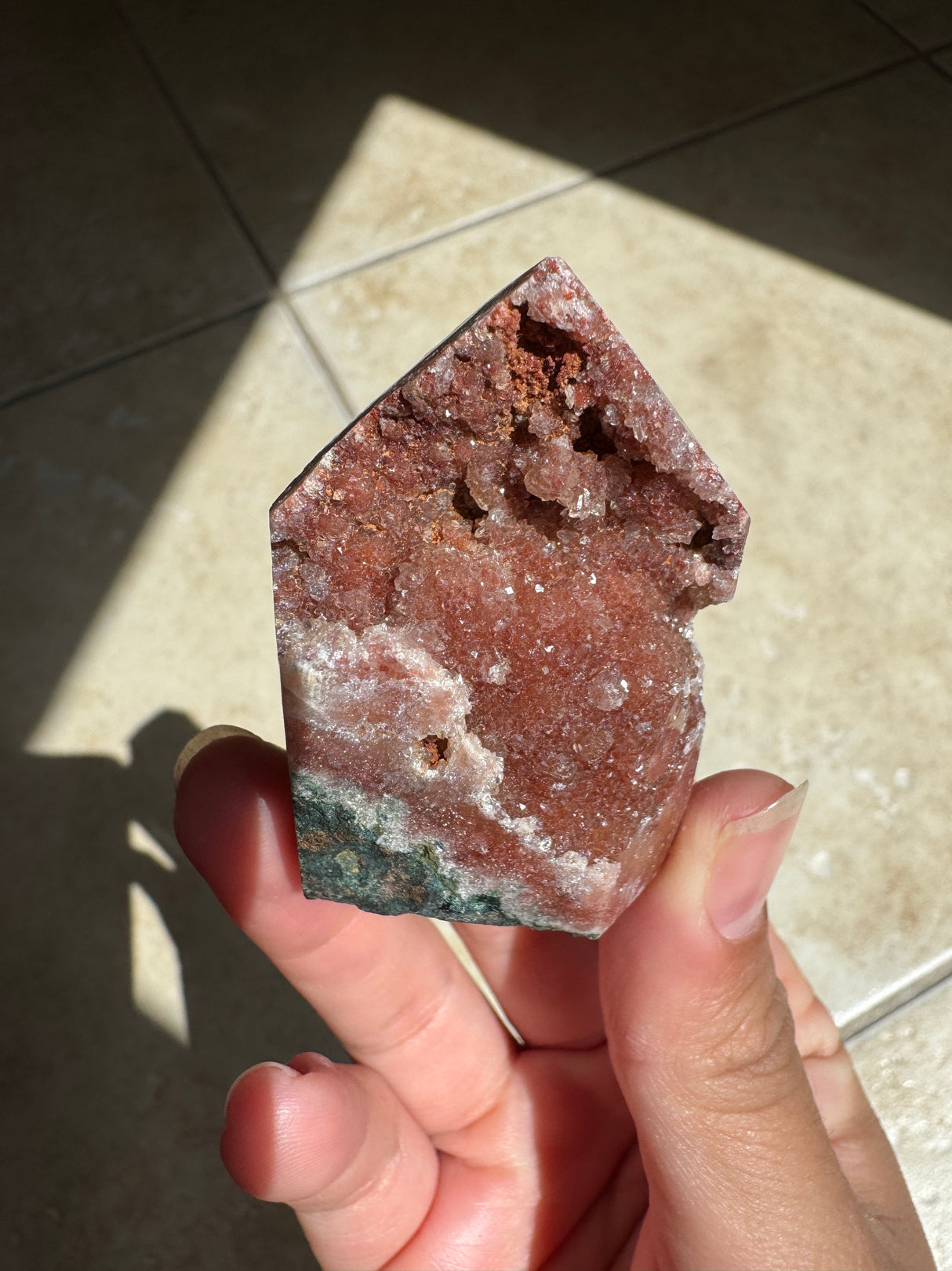 Druzy Red Pink Amethyst Tower