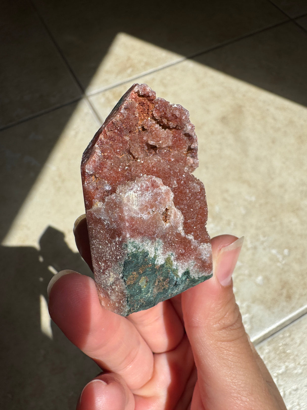 Druzy Red Pink Amethyst Tower