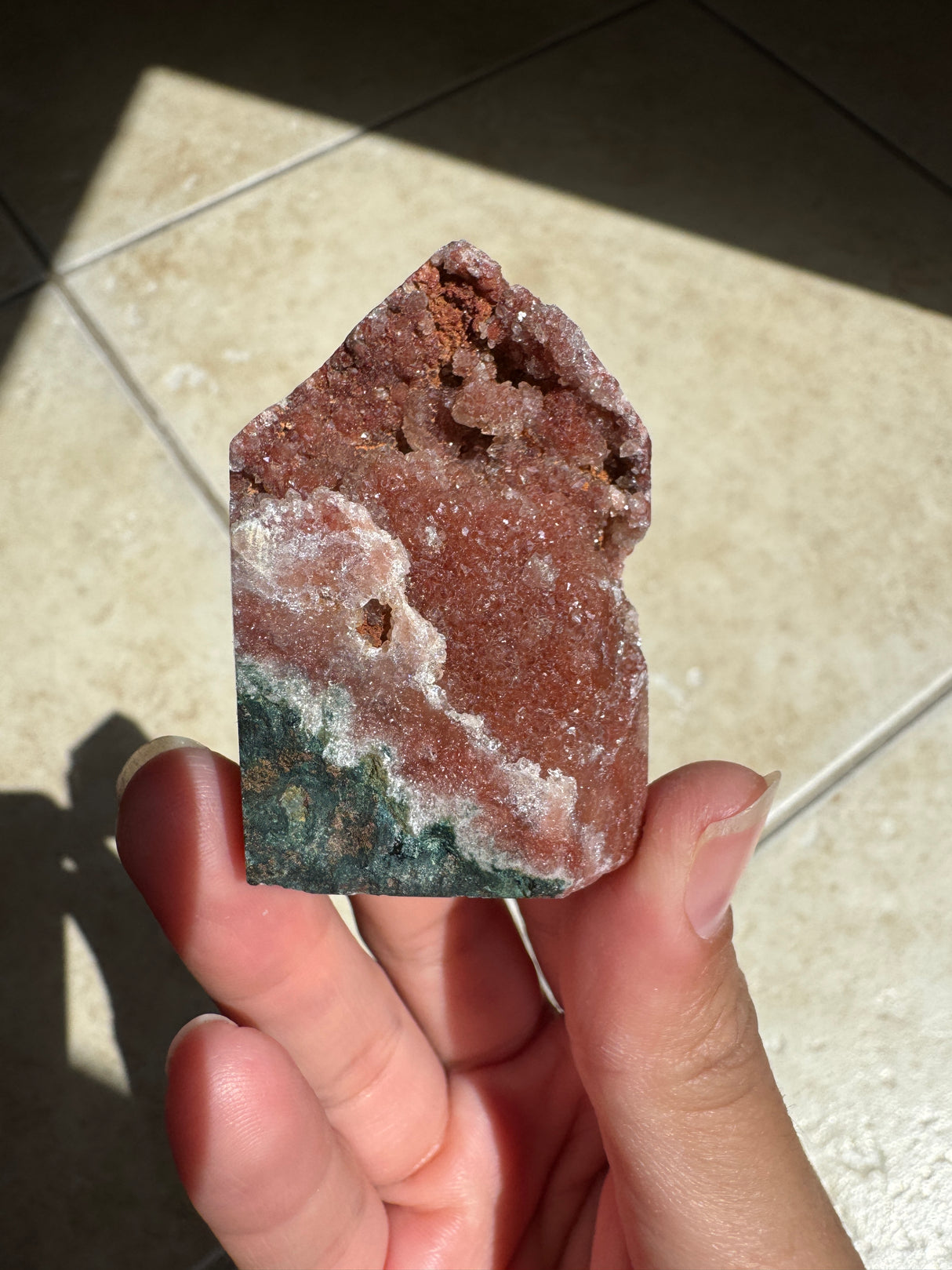 Druzy Red Pink Amethyst Tower