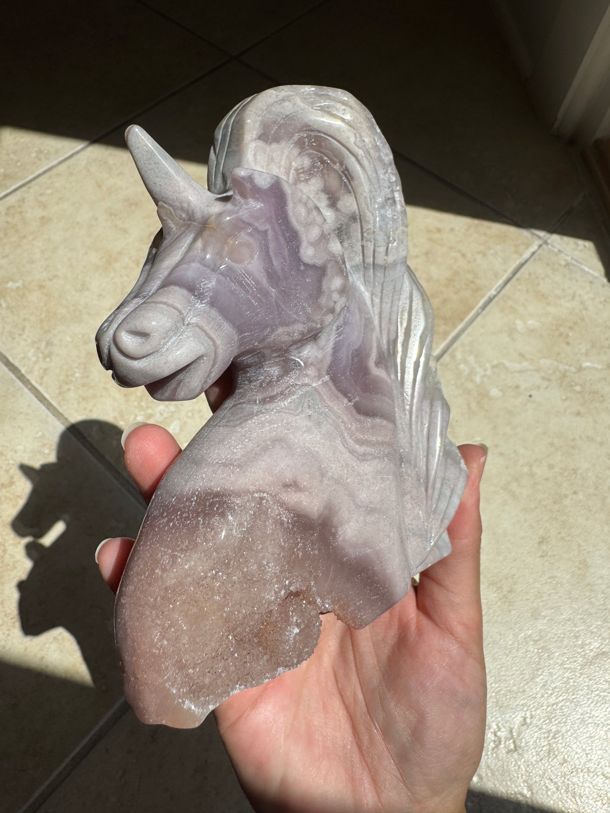 Lavender Druzy Pink Amethyst Unicorn