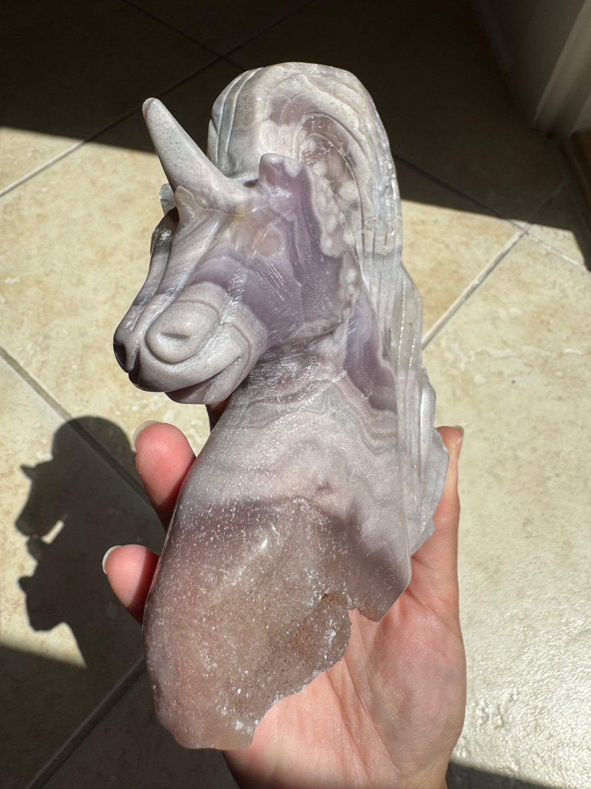 Lavender Druzy Pink Amethyst Unicorn