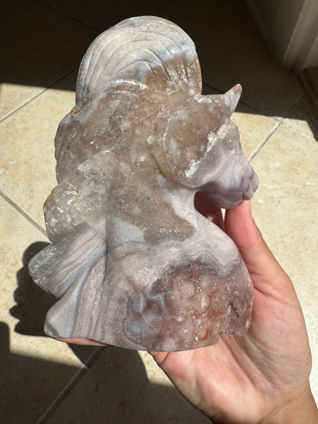 Lavender Druzy Pink Amethyst Unicorn