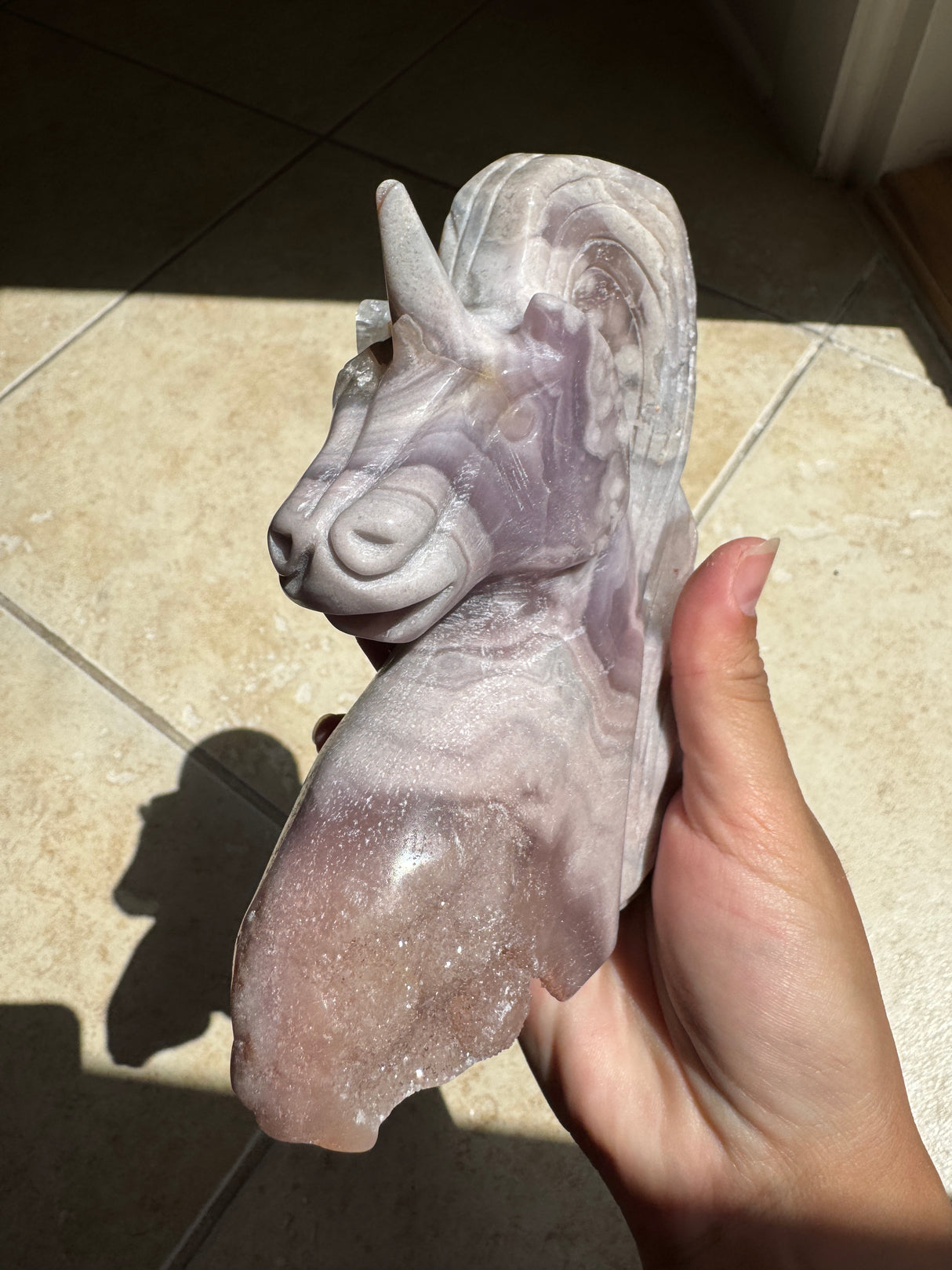 Lavender Druzy Pink Amethyst Unicorn