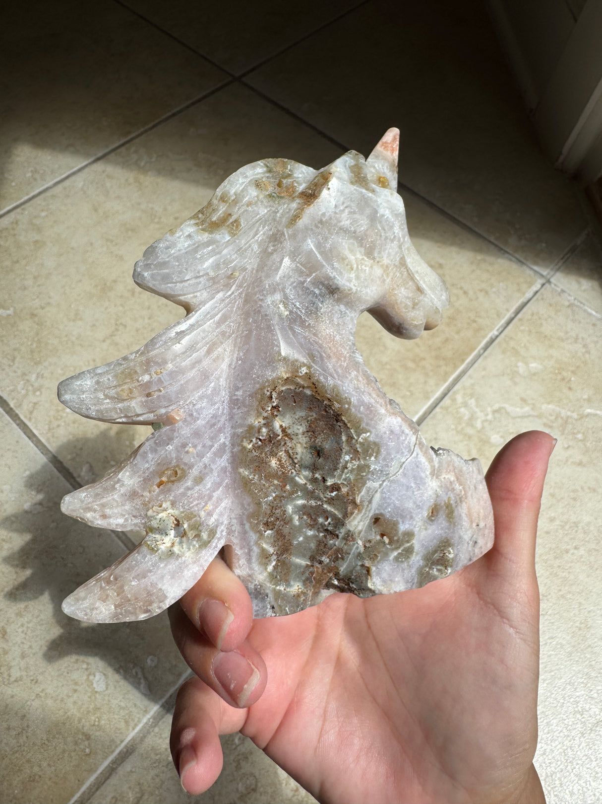 Druzy Pink Amethyst Unicorn