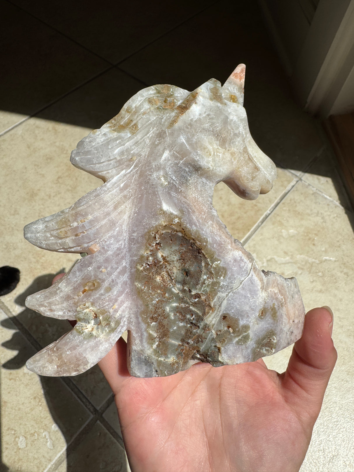 Druzy Pink Amethyst Unicorn