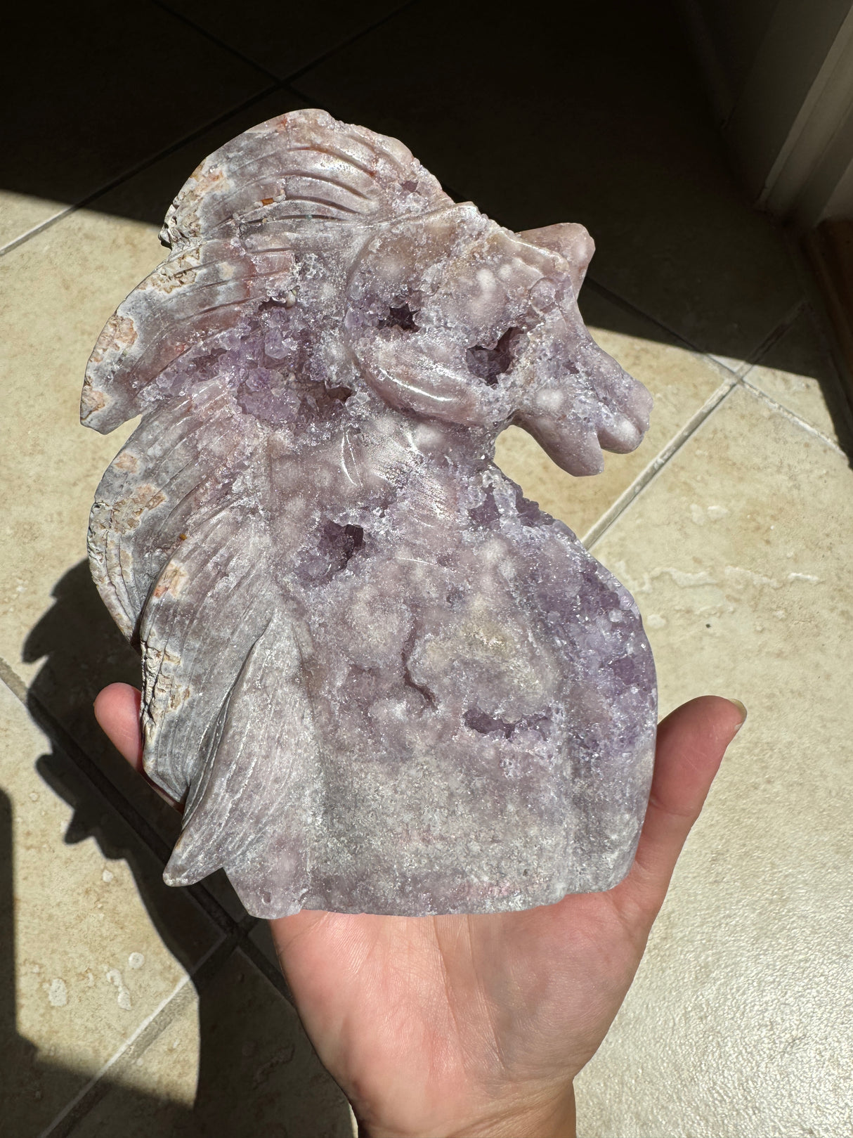 Lavender Druzy Pink Amethyst Unicorn