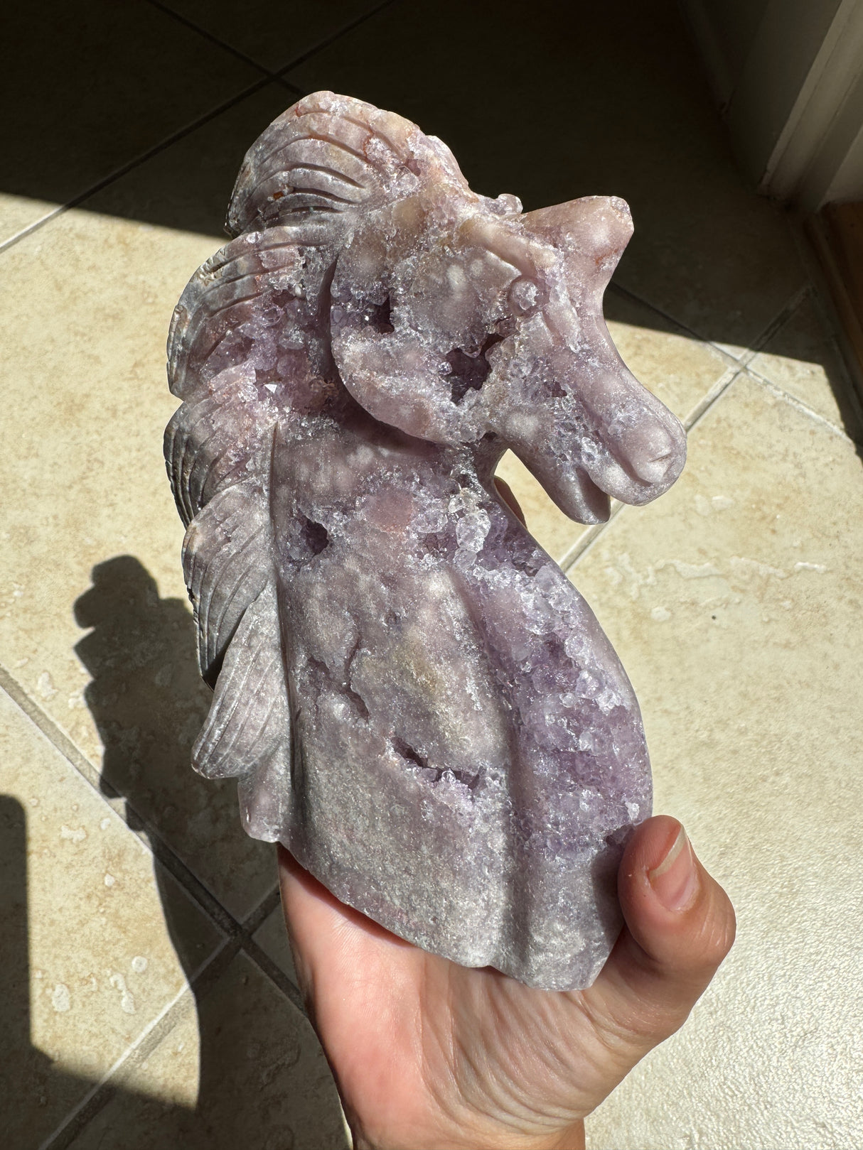 Lavender Druzy Pink Amethyst Unicorn