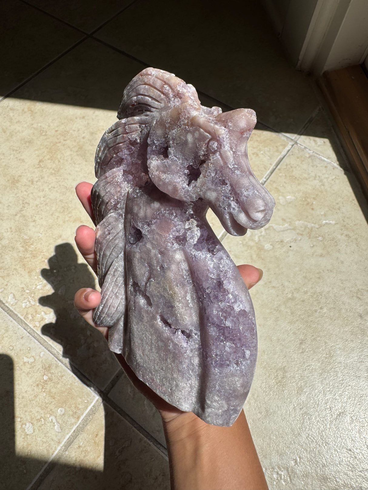 Lavender Druzy Pink Amethyst Unicorn