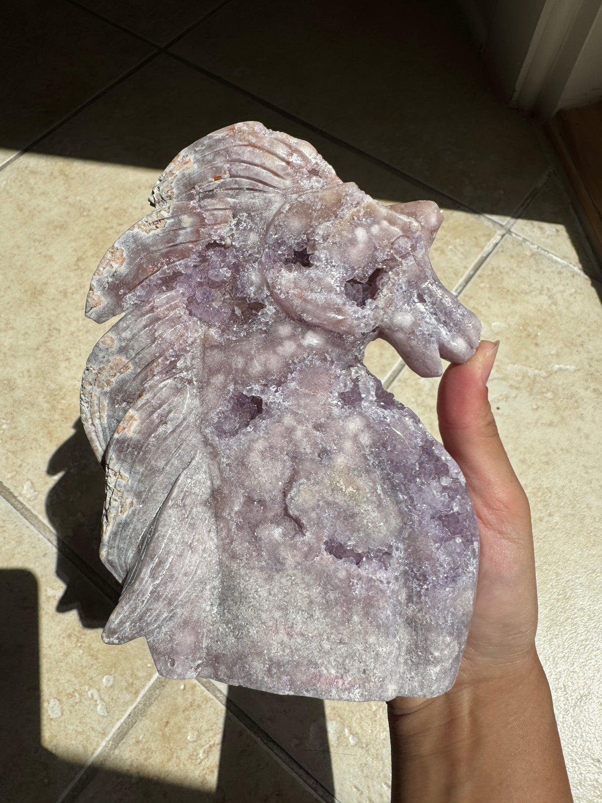 Lavender Druzy Pink Amethyst Unicorn