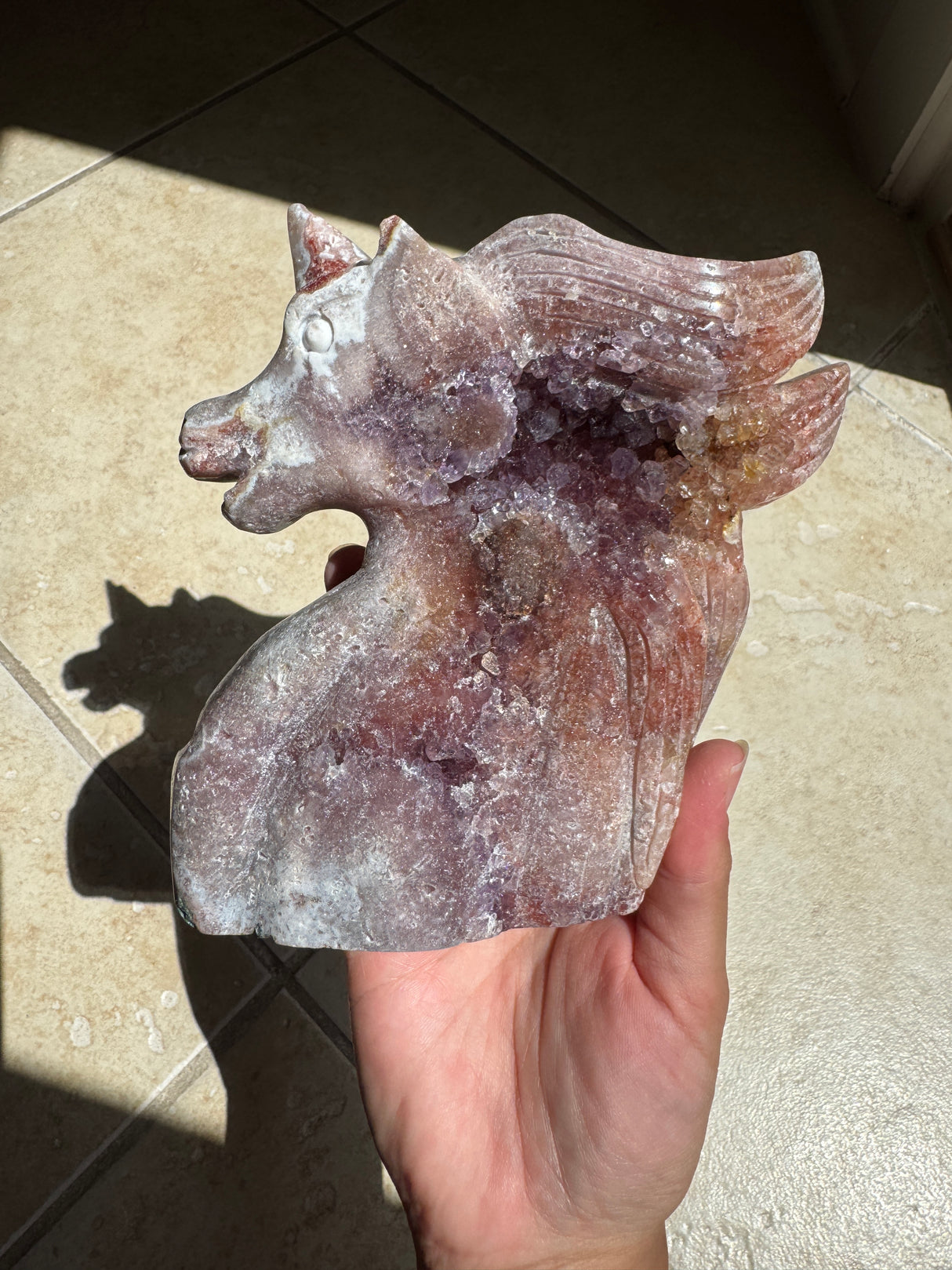 Lavender Pink Amethyst Unicorn
