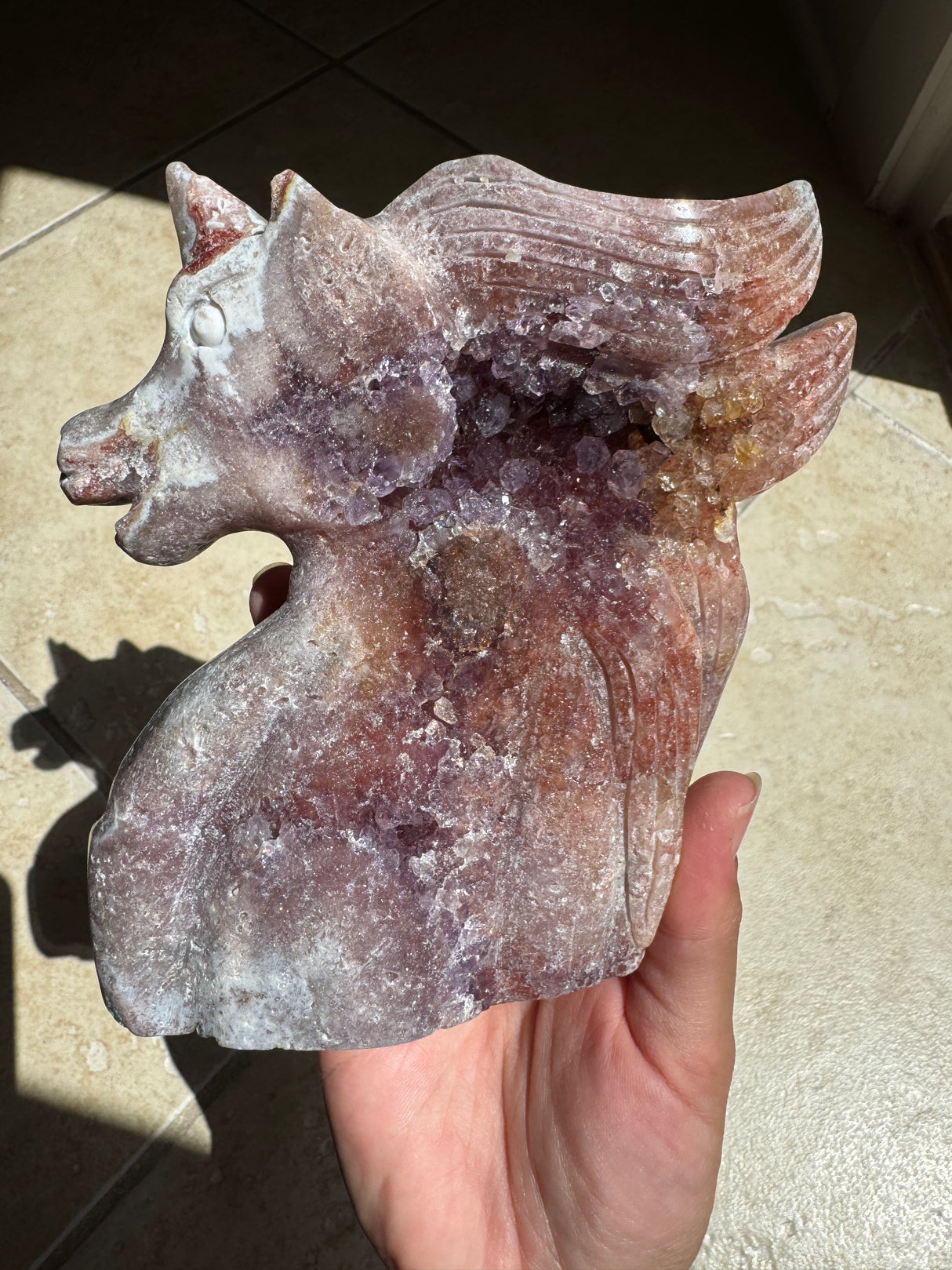 Lavender Pink Amethyst Unicorn