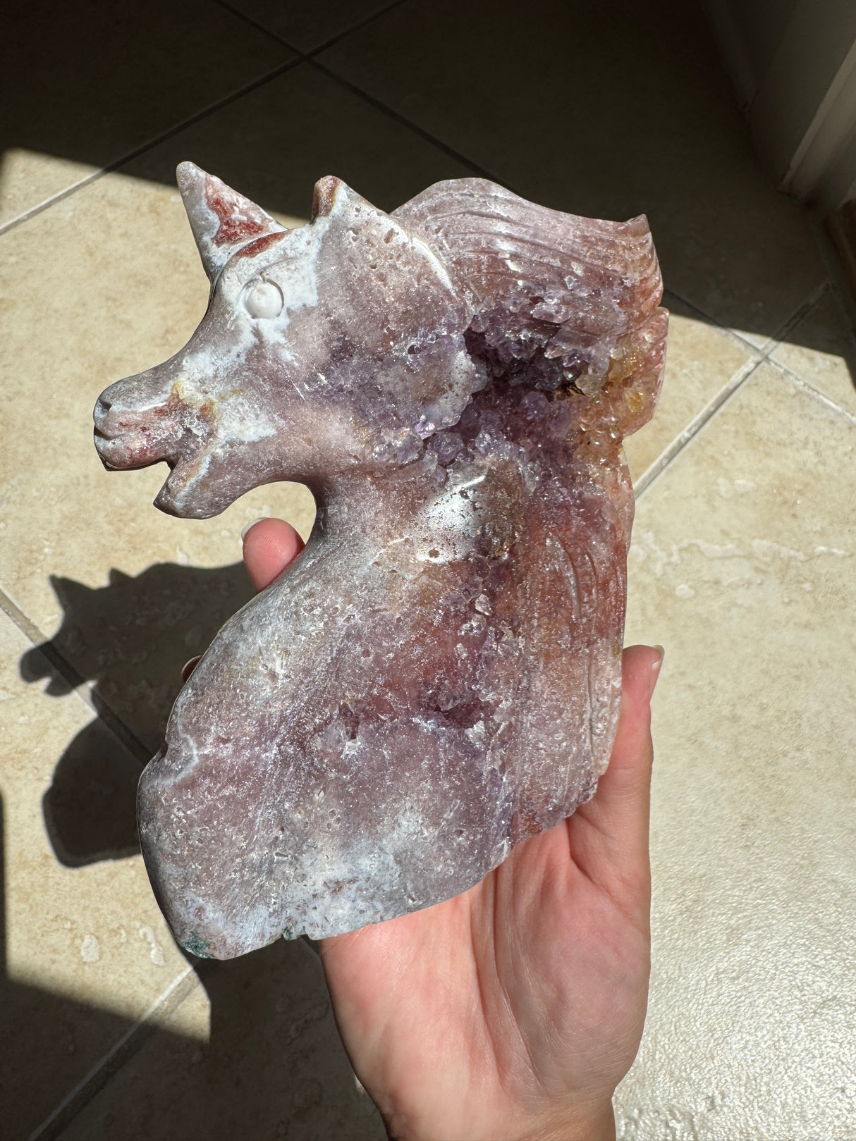 Lavender Pink Amethyst Unicorn