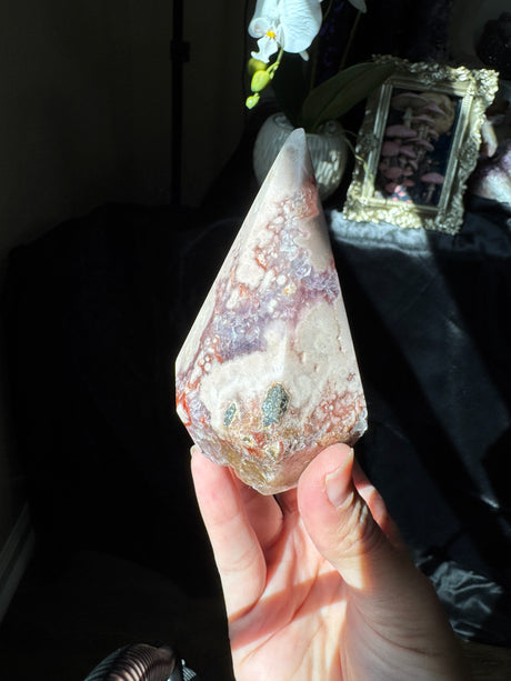 Pink Amethyst Diamond Point