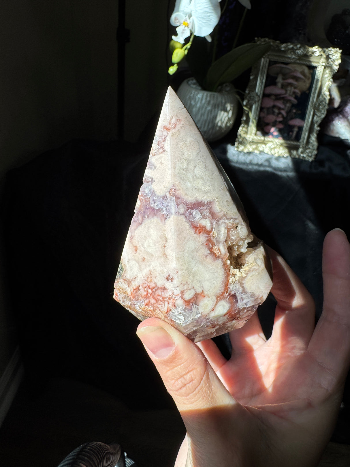 Pink Amethyst Diamond Point