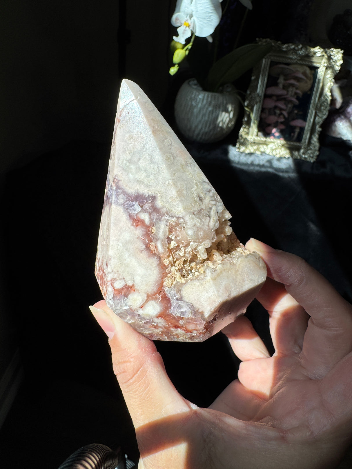 Pink Amethyst Diamond Point