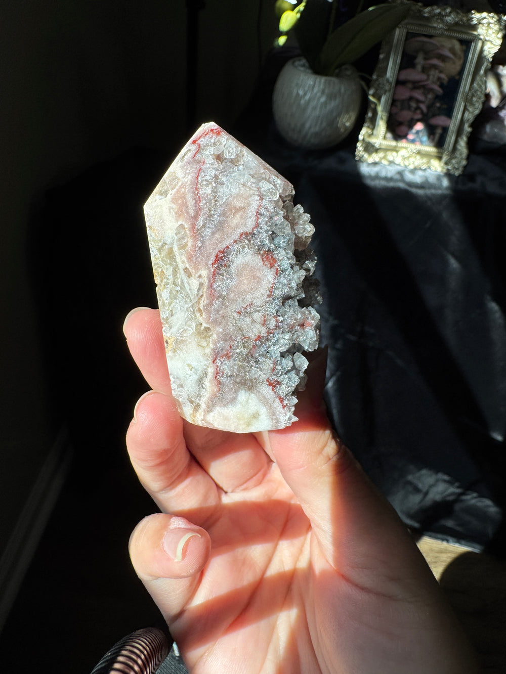 Pink Amethyst x Smoky Quartz Tower