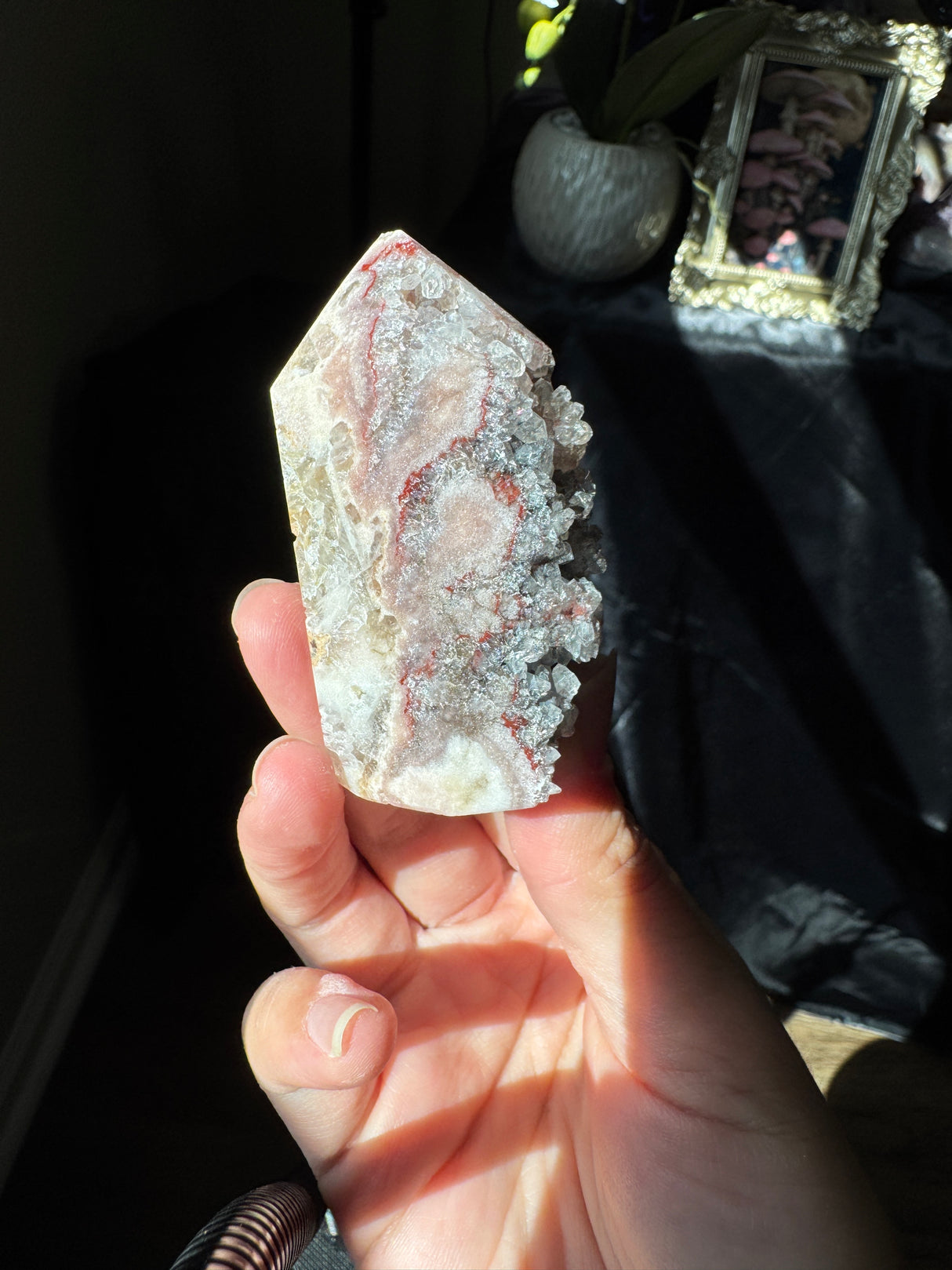 Pink Amethyst x Smoky Quartz Tower
