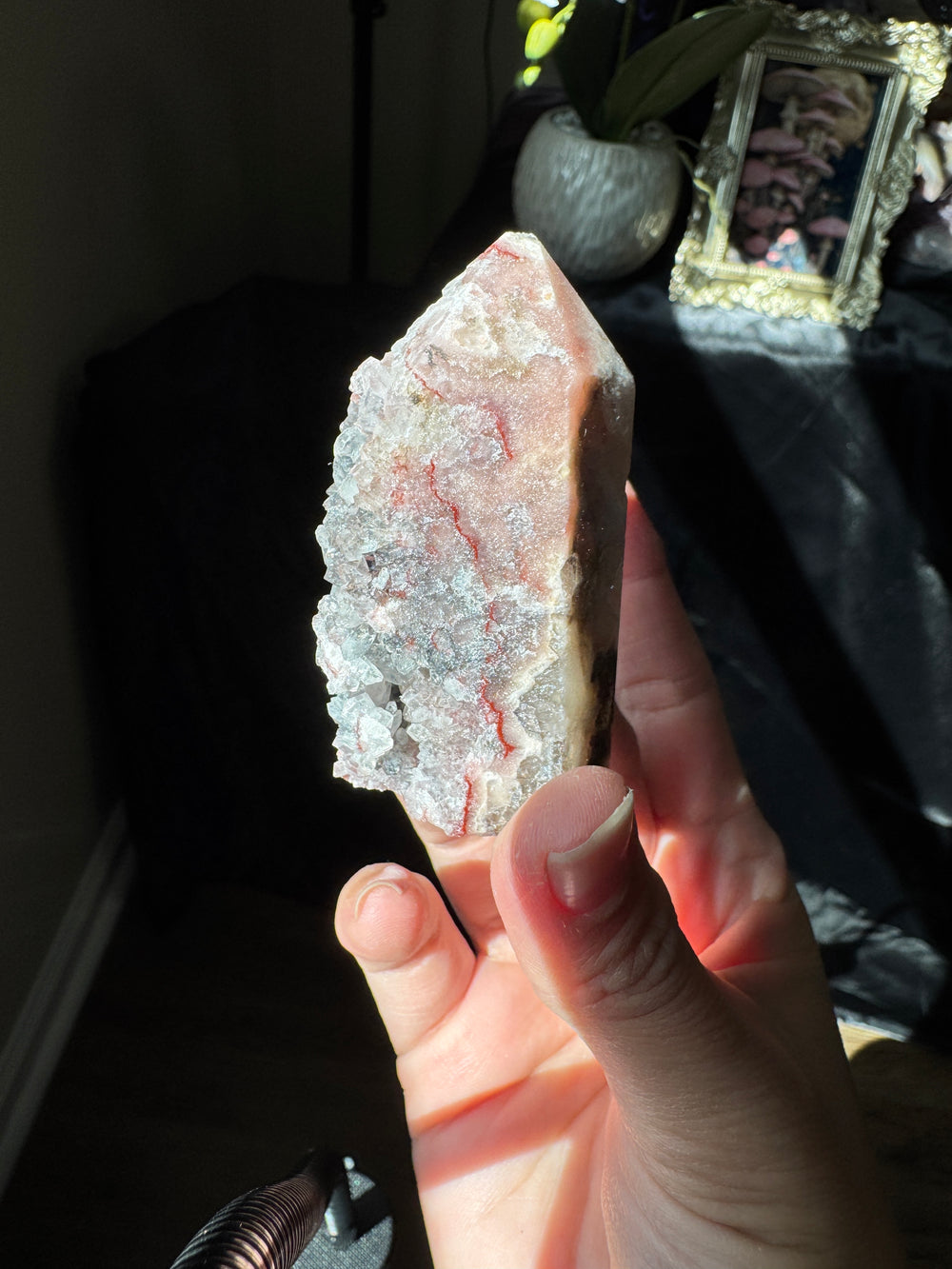 Pink Amethyst x Smoky Quartz Tower