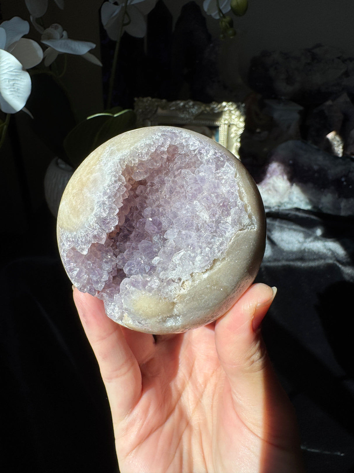 Lavender Pink Amethyst Sphere