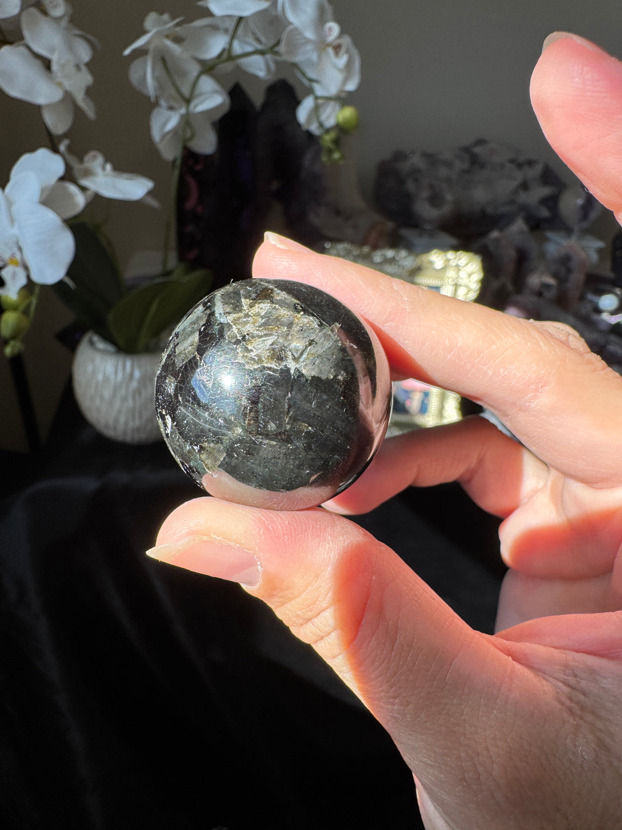 Mini Midnight Labradorite Spheres