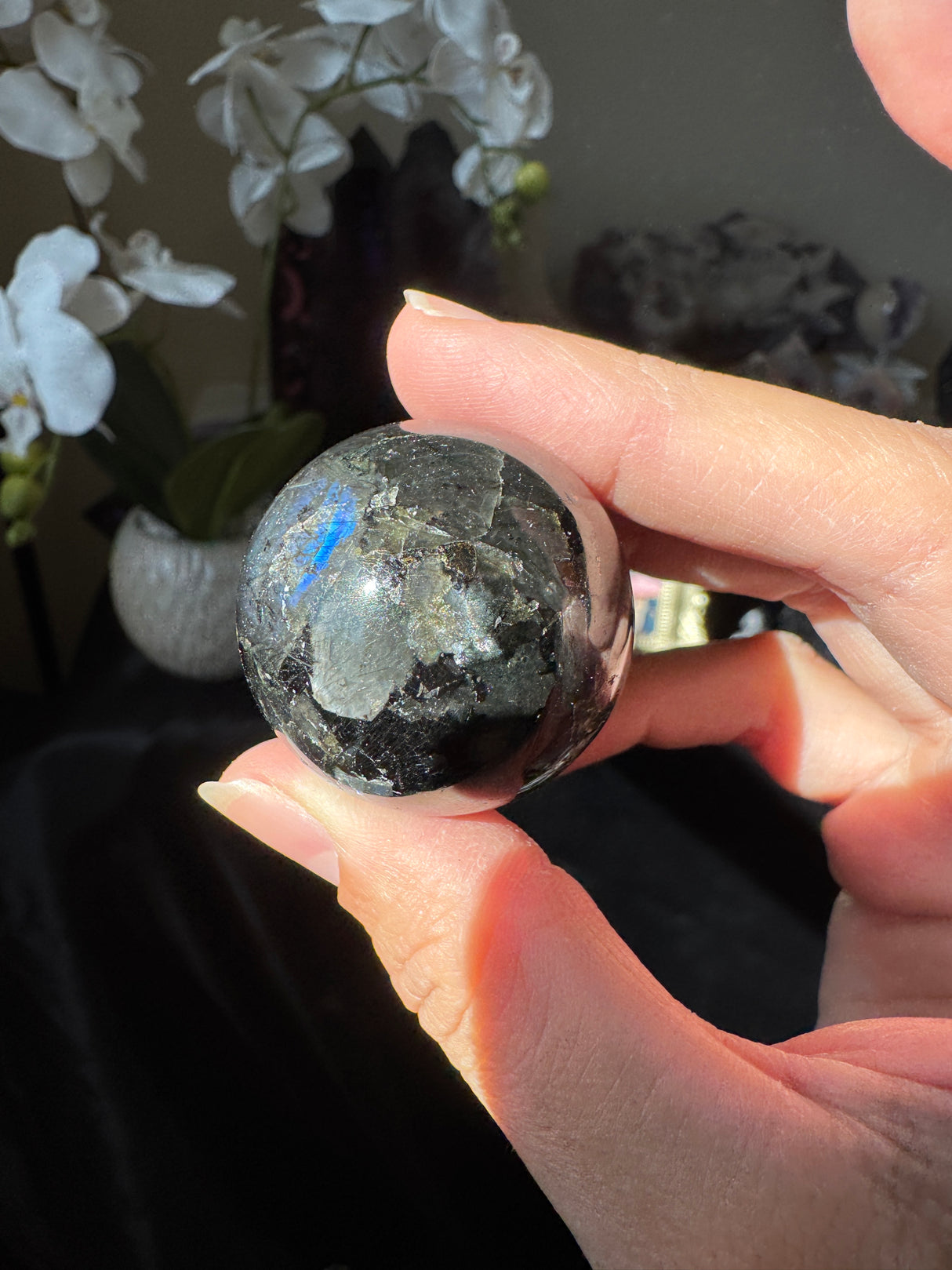 Mini Midnight Labradorite Spheres