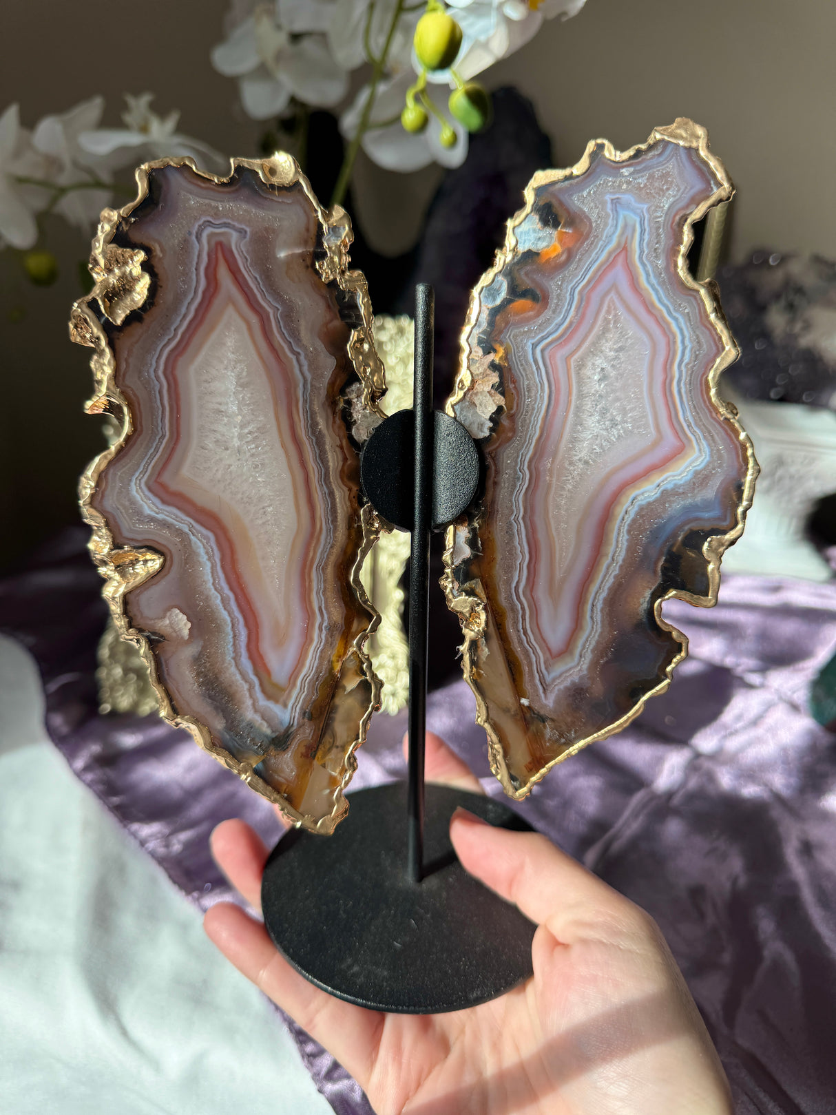Gilded Agate Butterly Wings
