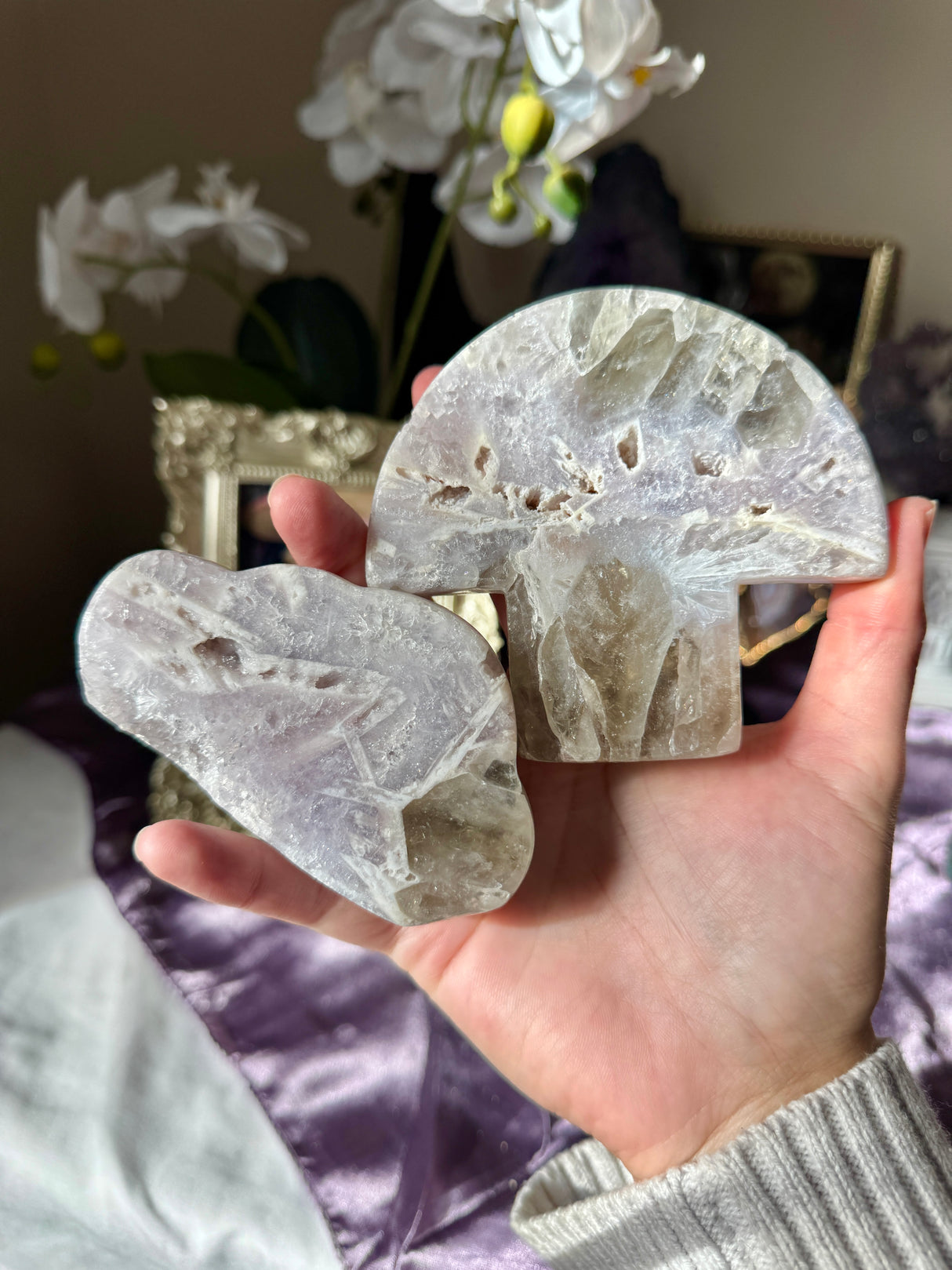 Lavender Pink Amethyst Mushroom Cloud Set