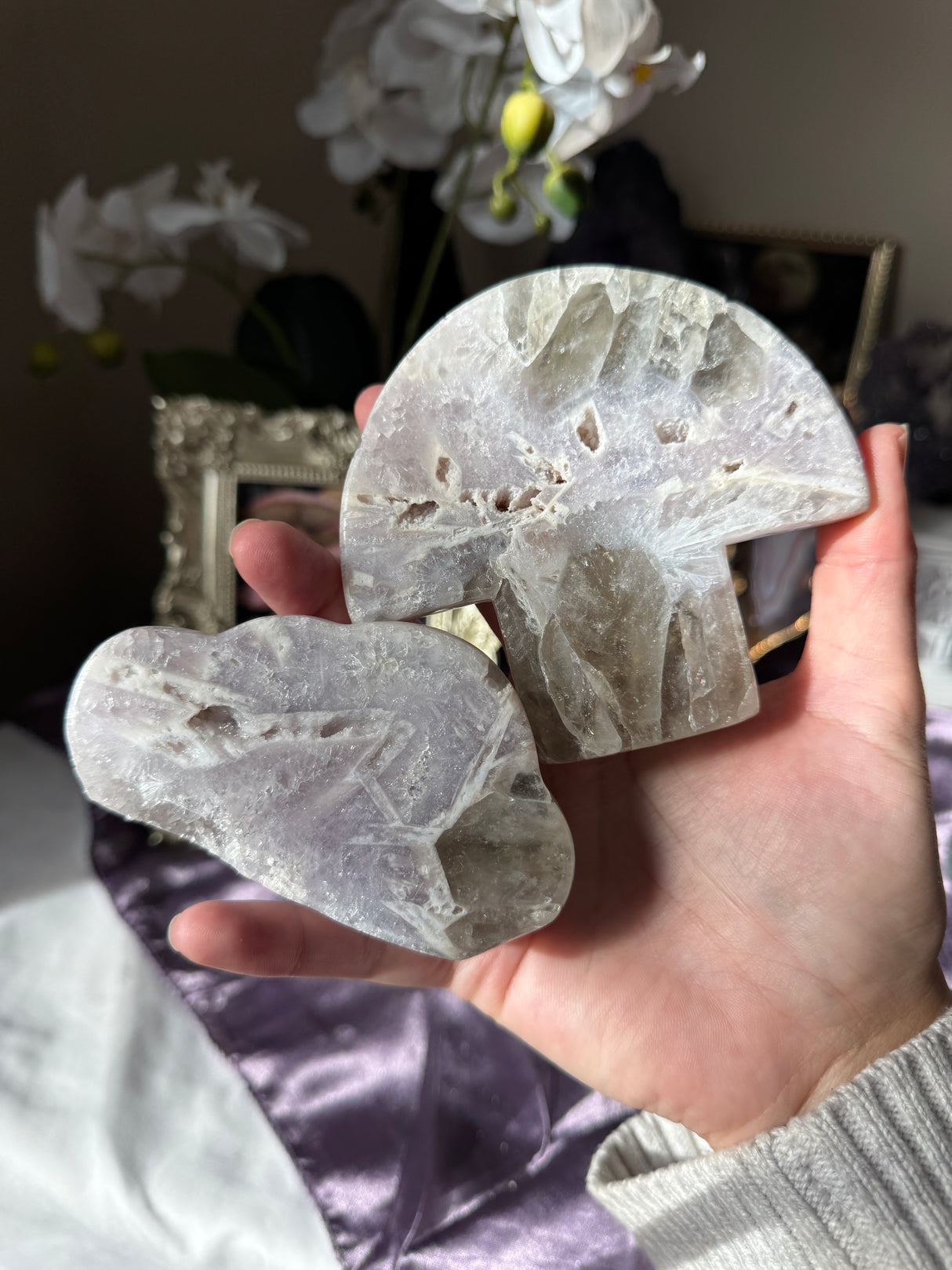 Lavender Pink Amethyst Mushroom Cloud Set